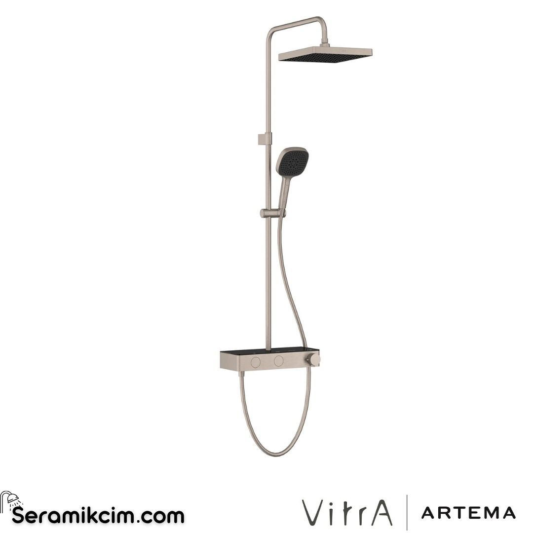 Artema Core Square 250 Duş Sistemi Fırçalı Nikel A4731234