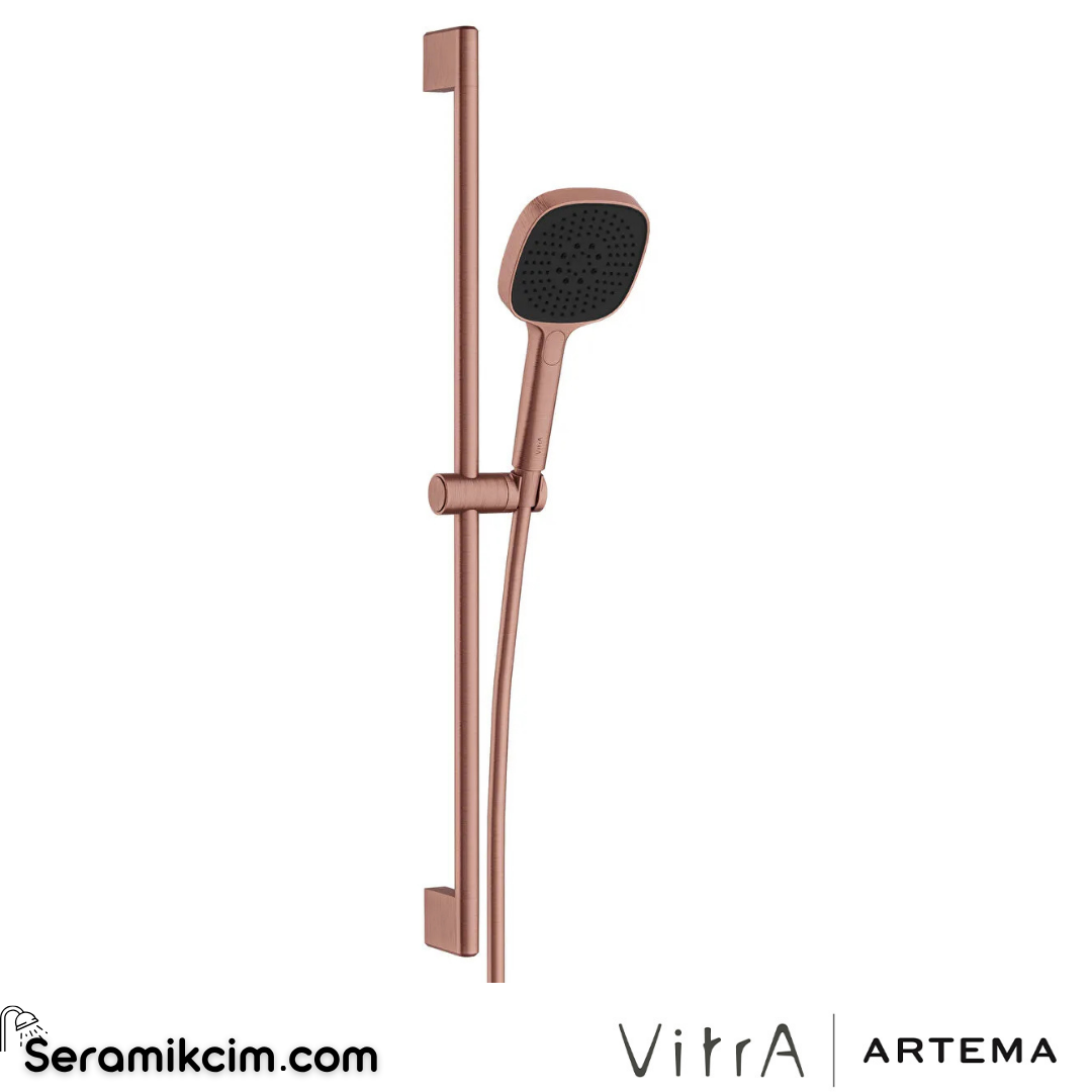 Artema Core Square Sürgülü El Duşu 3 Fonksiyonlu 120mm Fırçalı Bakır A4591724