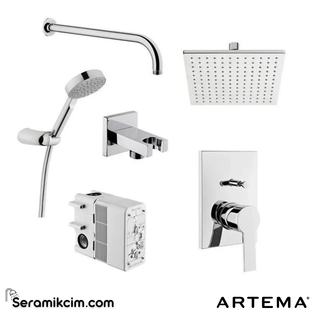 Artema Flo S Ankastre Set (Rain Q, Master 1F) (A42212, A41949, A45233, A45692, A45707STA, A45652) Krom A49297 - A49297
