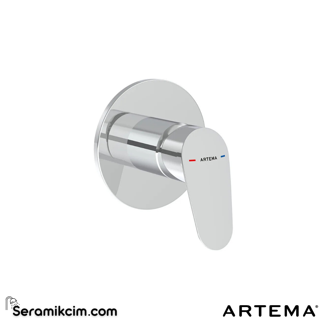 Artema Flow Round Ankastre Duş Bataryası (Sıva Üstü Grubu) Krom A43272 - A43272