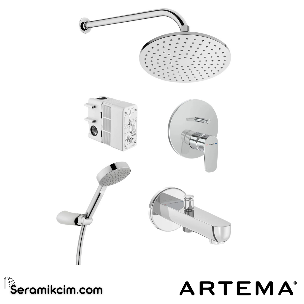 Artema Flow Round Ankastre Duş Seti A49306 - A49306