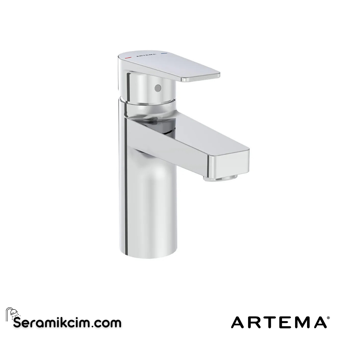 Artema Flow Square Lavabo Bataryası Krom A43044 - A43044
