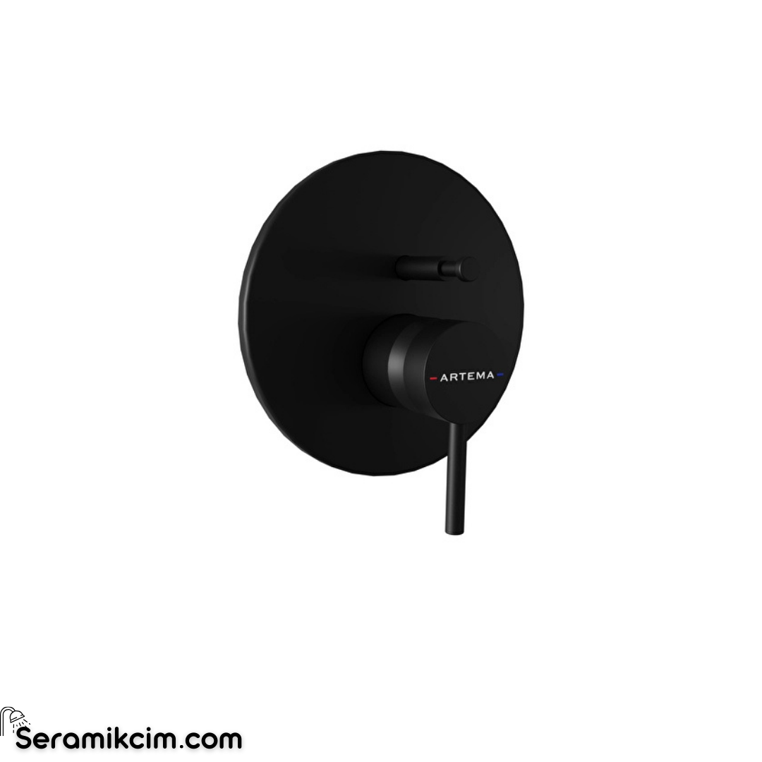 Artema Minimax Round Ankastre Mekanik Banyo Bataryası V-Box Mat Siyah