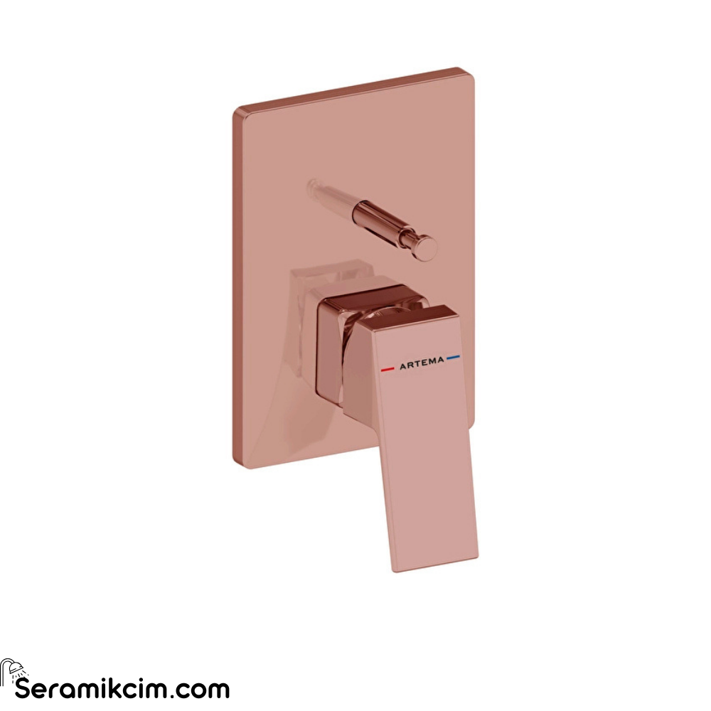 Artema Minimax Square Ankastre Banyo Bataryası Minibox Mekanik Parlak Bakır A4373229
