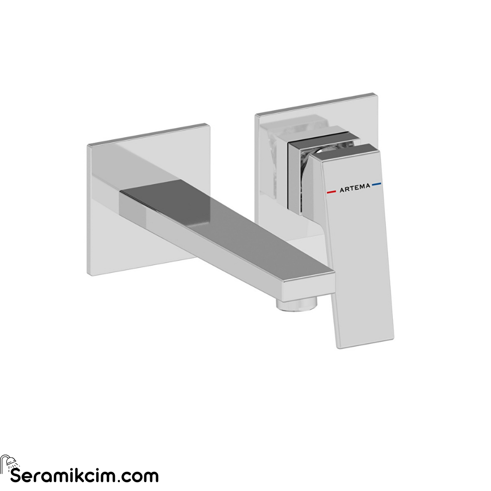 Artema Minimax Square Ankastre Lavabo Bataryası (Kısa) A43592