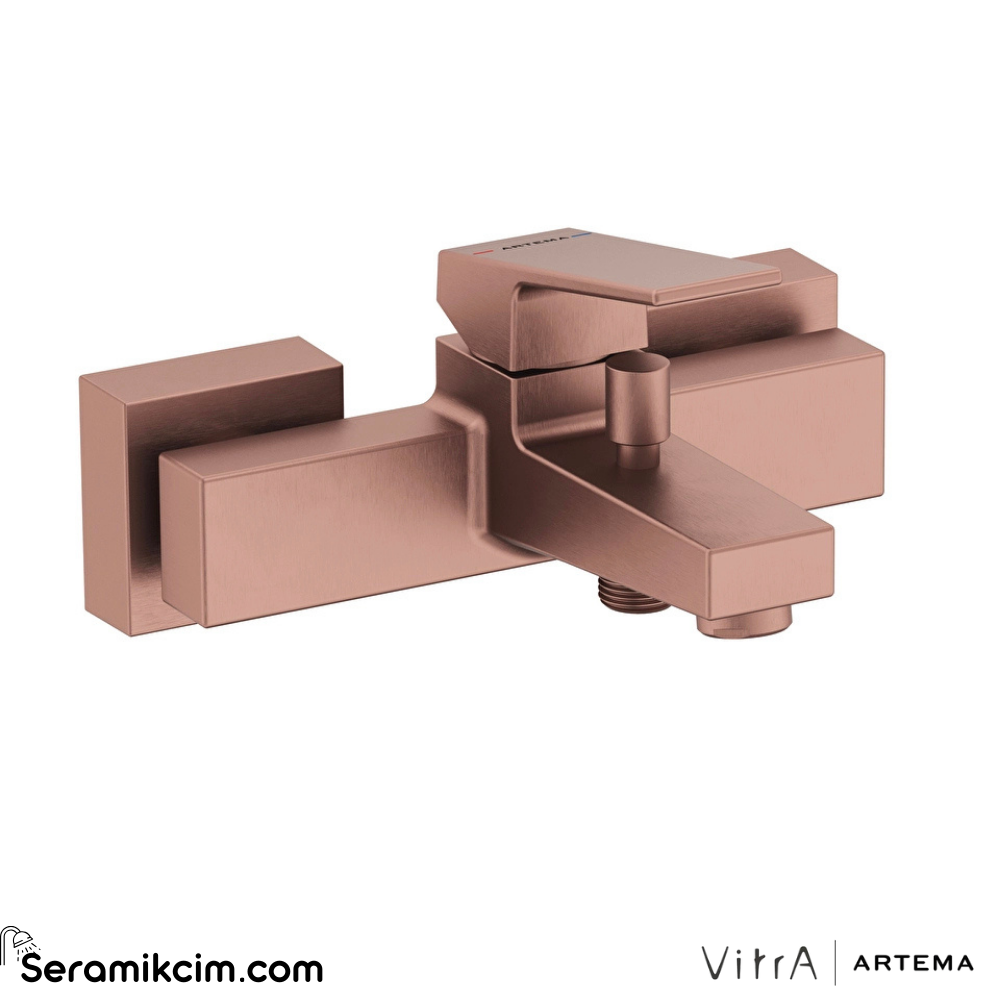 Artema Minimax Square Banyo Bataryası Fırçalı Bakır A4352024