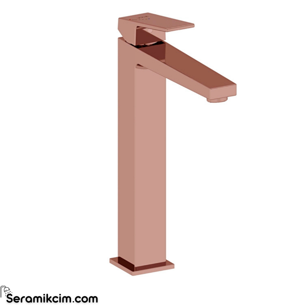 Artema Minimax Square Blueco Çanak Lavabo Bataryası Parlak Bakır A4372429Enr