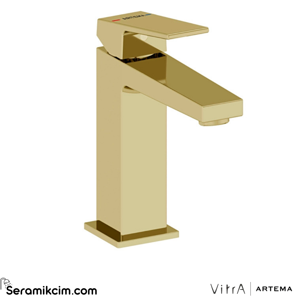 Artema Minimax Squarelavabo Bataryası (Yüksek) Parlak Altın A4372274