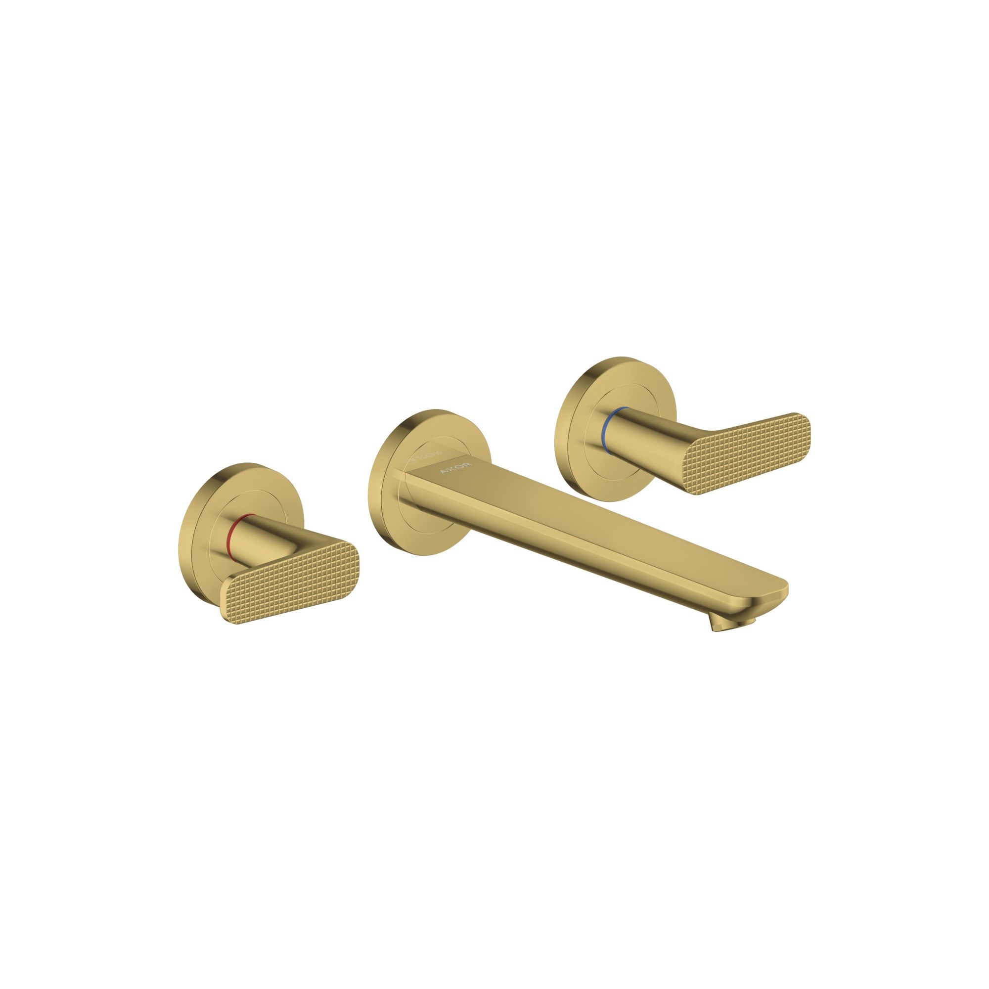 Axor Citterio C 3 Delikli Lavabo Bataryası ankastre montaj duvara monte 195 mm gaga ile - cubic cut 49071990