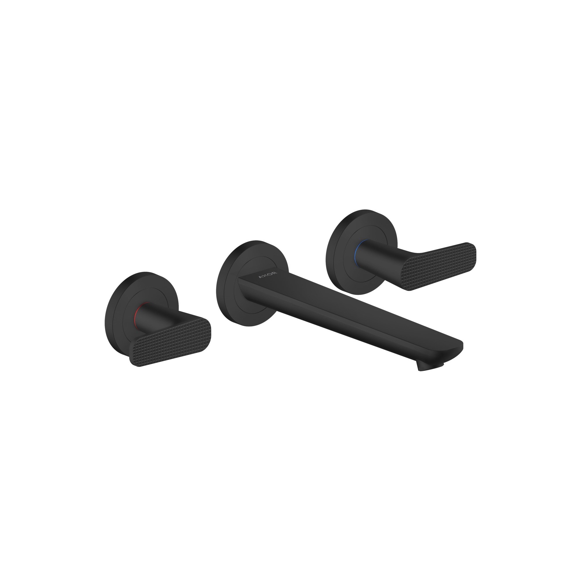 Axor Citterio C 3 Delikli Lavabo Bataryası ankastre montaj duvara monte 195 mm gaga ile - cubic cut 49071670