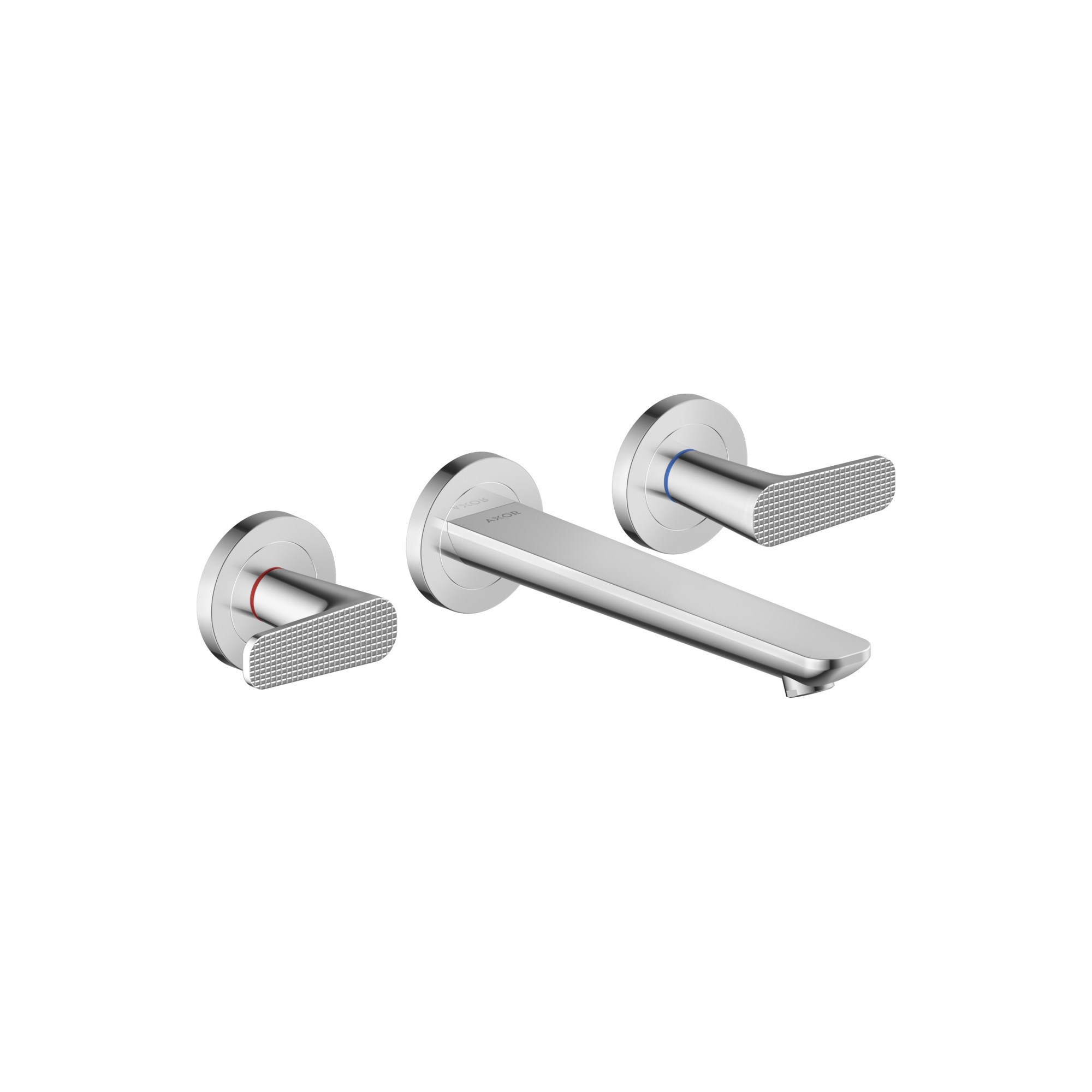 Axor Citterio C 3 Delikli Lavabo Bataryası ankastre montaj duvara monte 195 mm gaga ile - cubic cut 49071000
