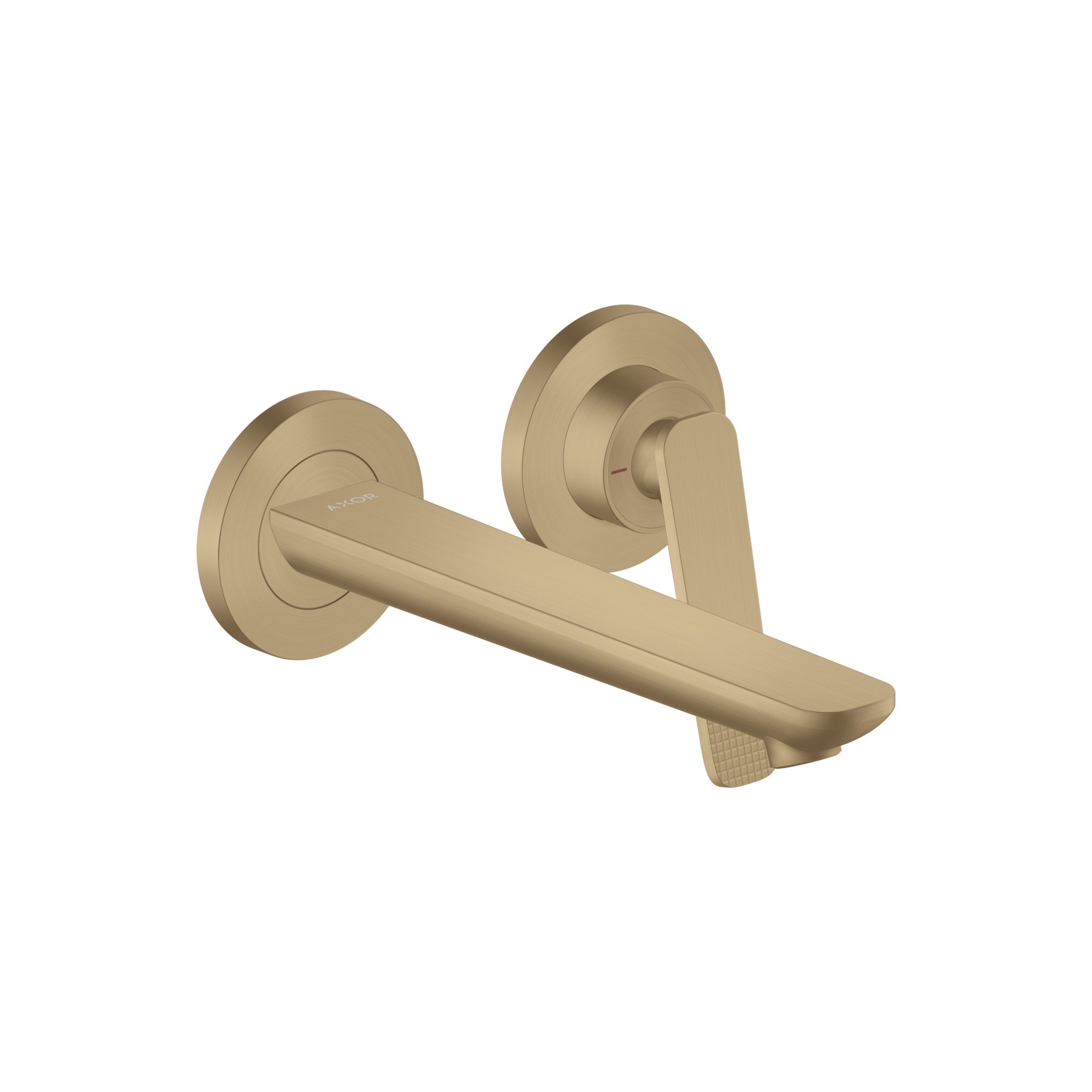 Axor Citterio C Tek Kollu lavabo bataryası ankastre montaj duvara monte 195 mm gaga ile - cubic cut 49111140