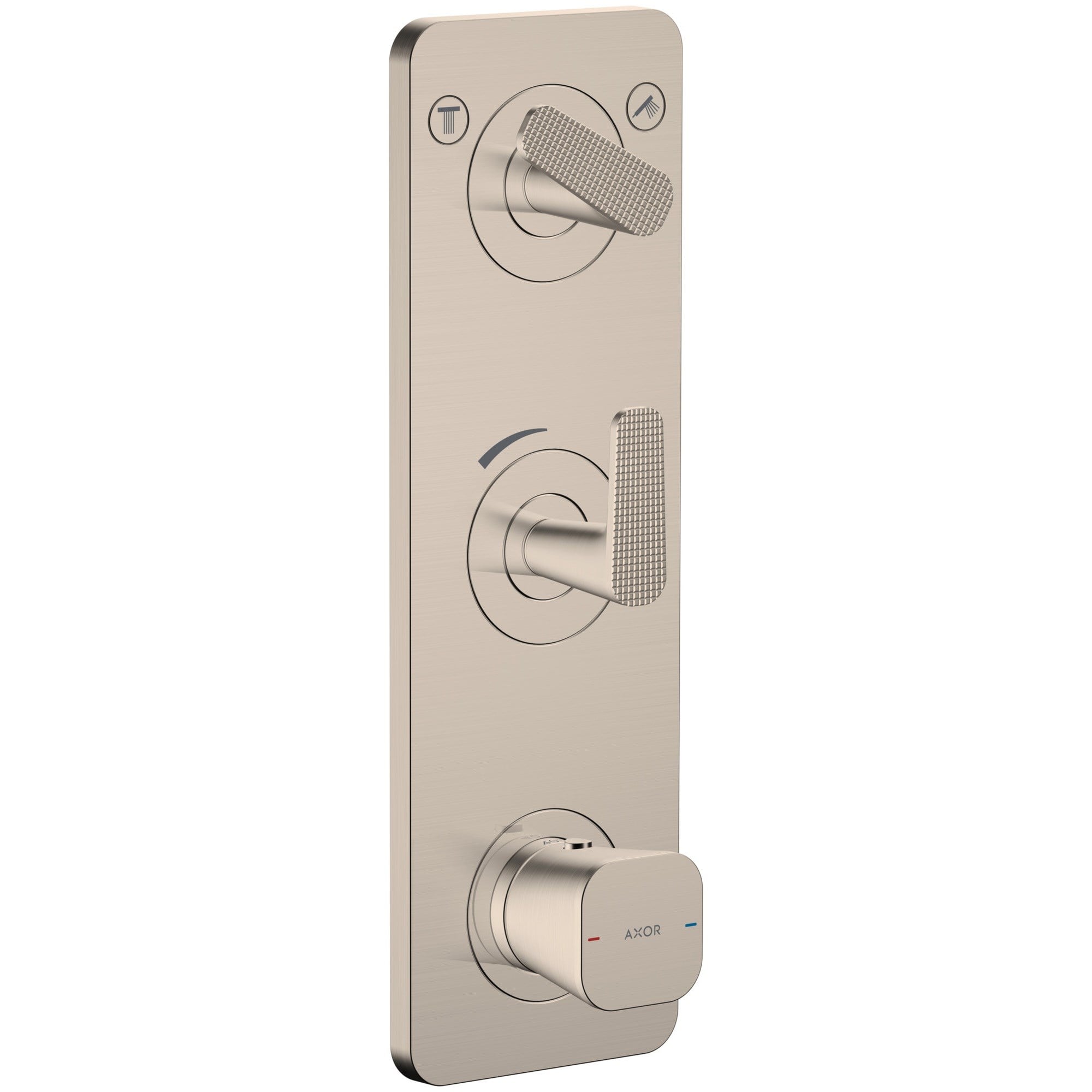 Axor Citterio C Termostatik modül 380/120 ankastre montaj plaka ile 2 çıkış - cubic cut 49701820
