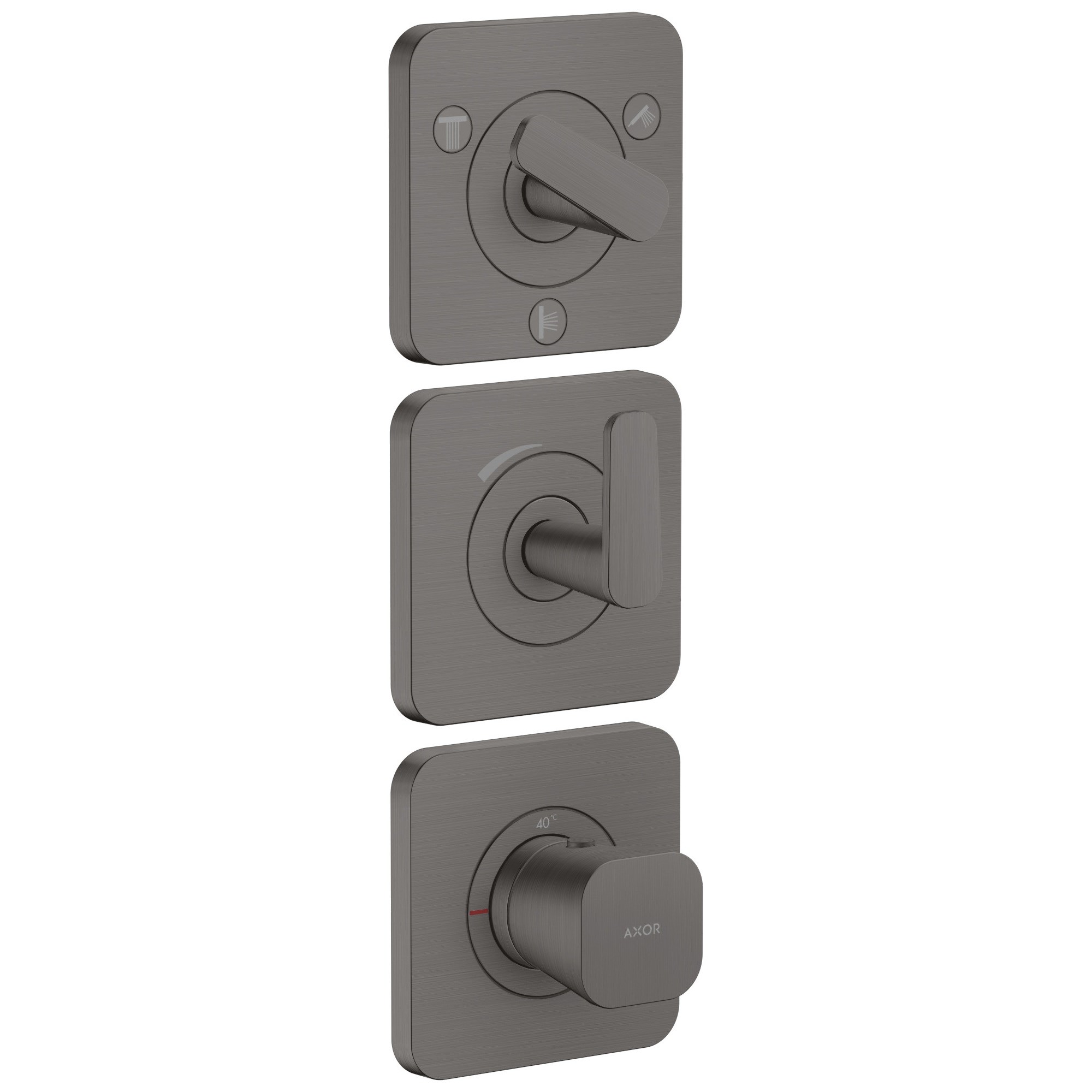 Axor Citterio C Termostatik modül 380/120 ankastre montaj rozet ile 3 çıkış 49710340