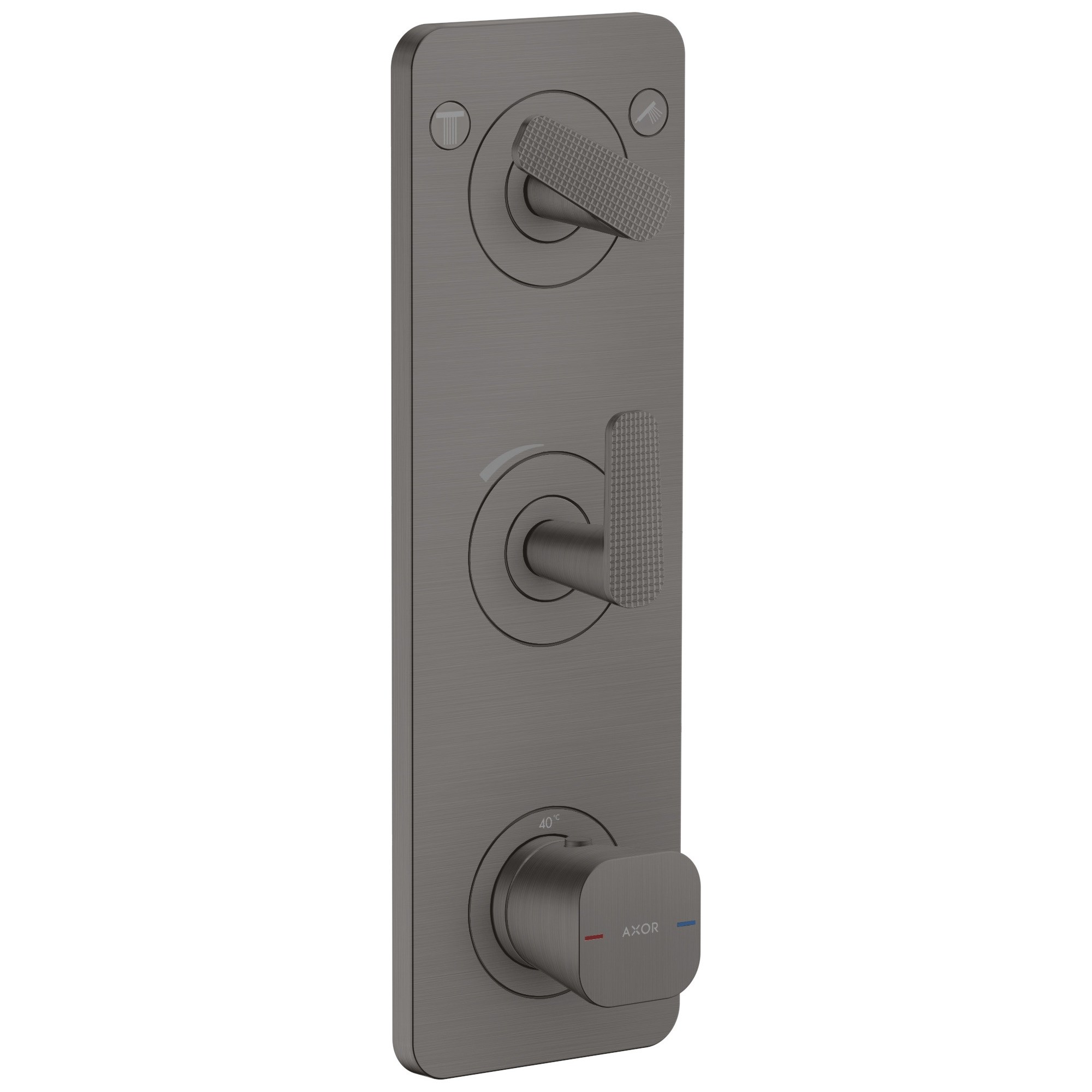 Axor Citterio C Termostatik modül 380/120 ankastre montaj plaka ile 2 çıkış - cubic cut 49701340