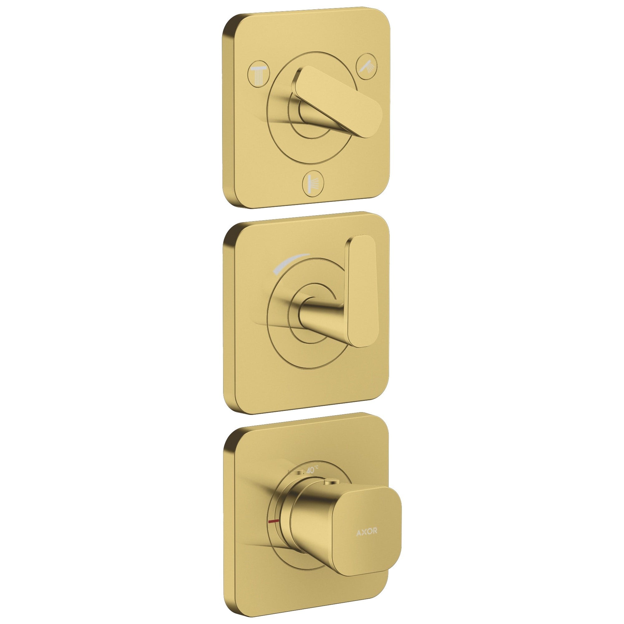 Axor Citterio C Termostatik modül 380/120 ankastre montaj rozet ile 3 çıkış 49710990