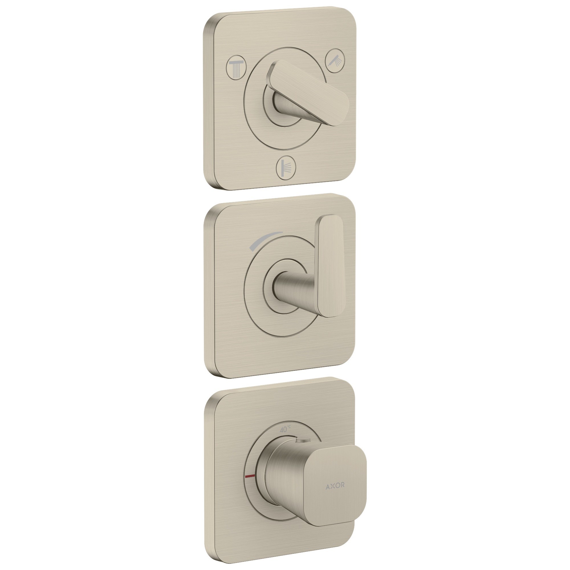 Axor Citterio C Termostatik modül 380/120 ankastre montaj rozet ile 3 çıkış 49710820