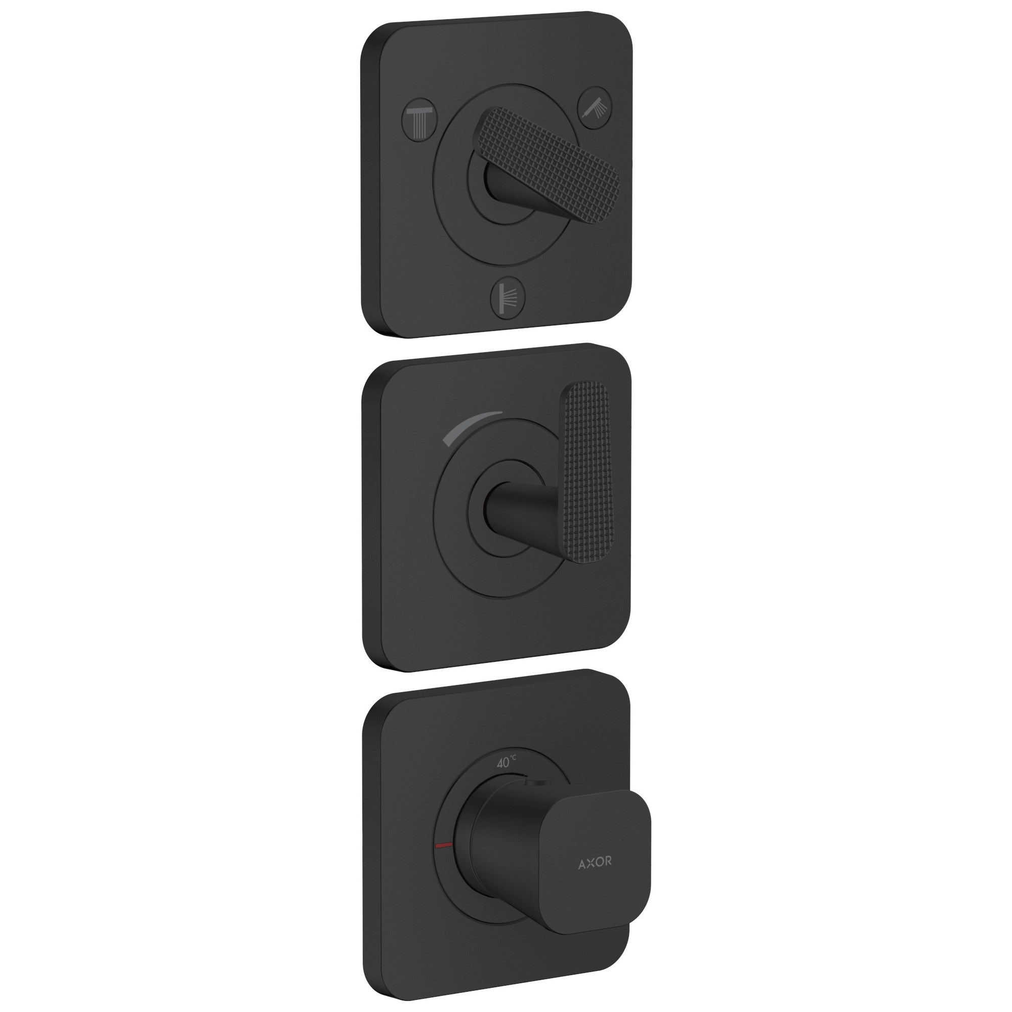 Axor Citterio C Termostatik modül 380/120 ankastre montaj rozet ile 3 çıkış - cubic cut 49711670