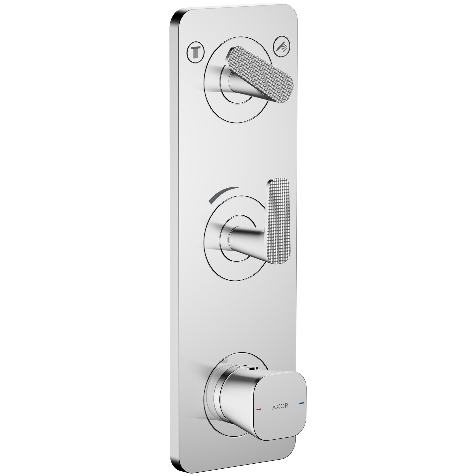 Axor Citterio C Termostatik modül 380/120 ankastre montaj plaka ile 2 çıkış - cubic cut 49701000