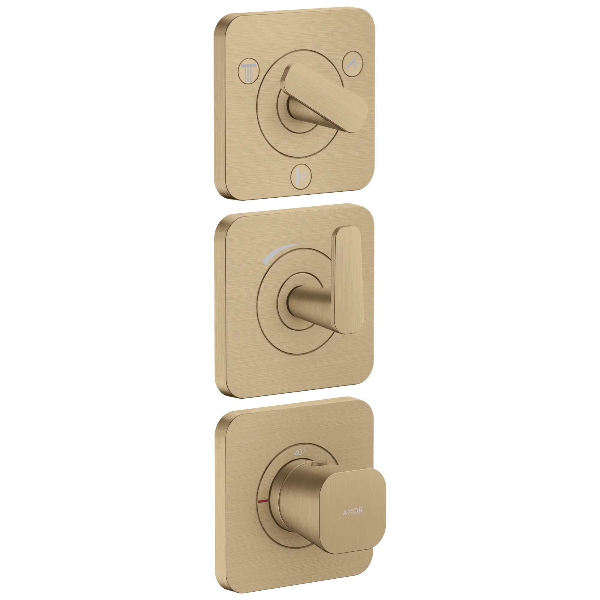 Axor Citterio C Termostatik modül 380/120 ankastre montaj rozet ile 3 çıkış 49710140