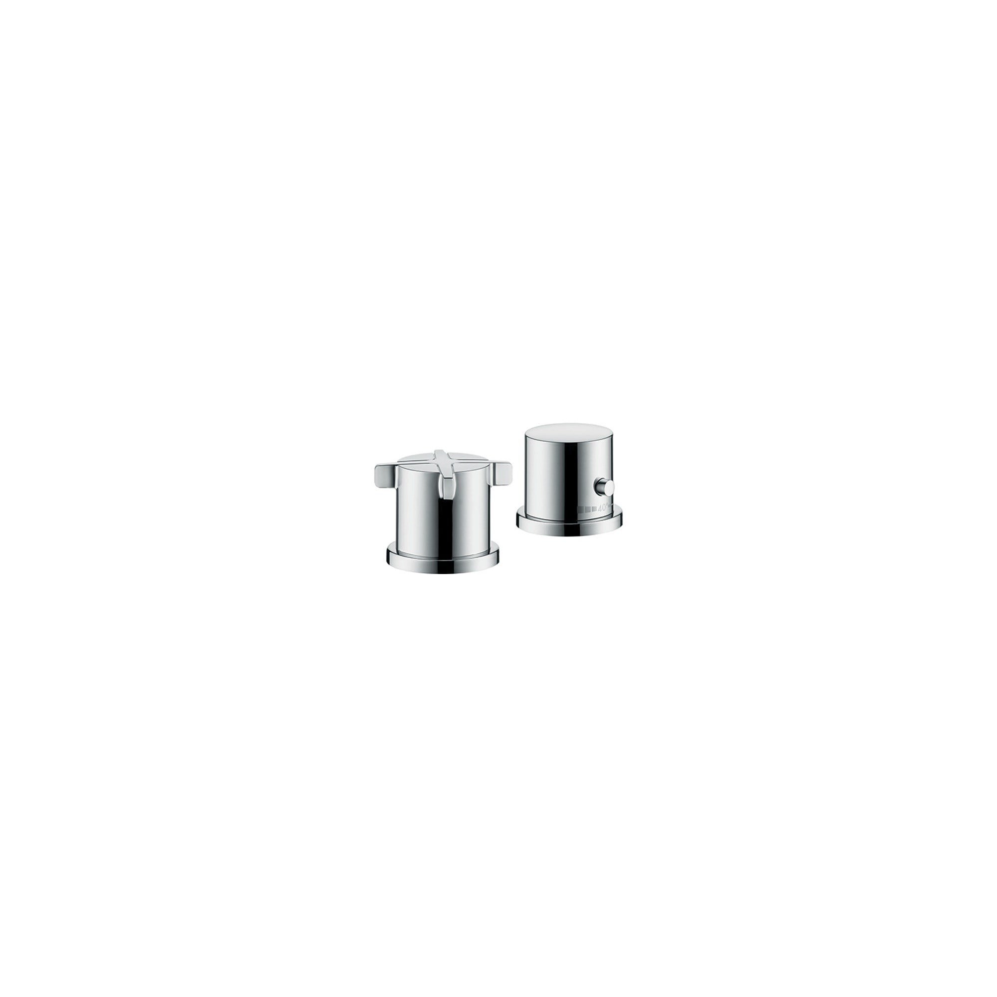 Axor Citterio E 2 Delikli Termostatik Set Üstü Banyo Bataryası Krom 36412000