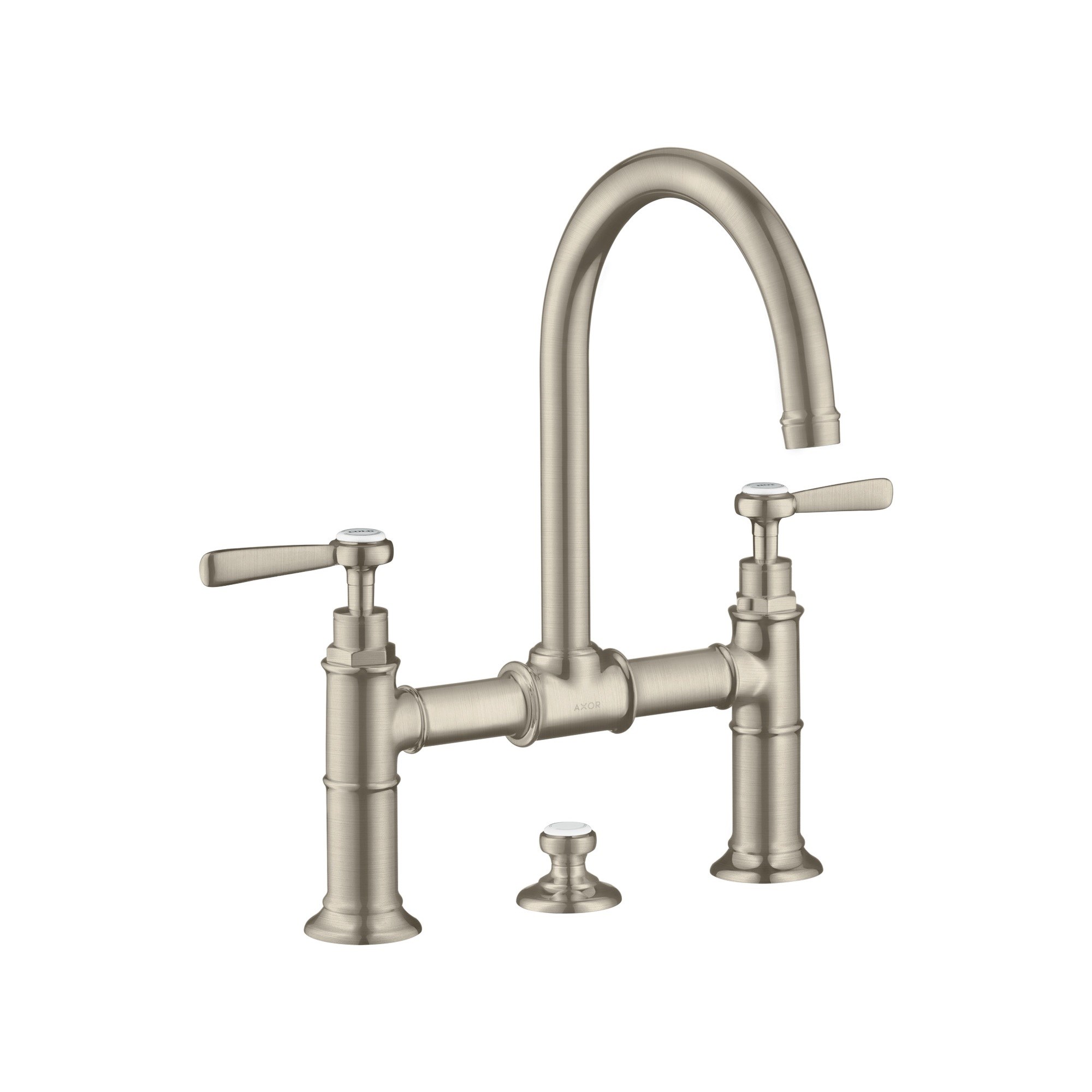 Axor Montreux 2-Volan Lavabo Bataryası 220 Kum.Çubuk Volan Mat Nikel 16511820