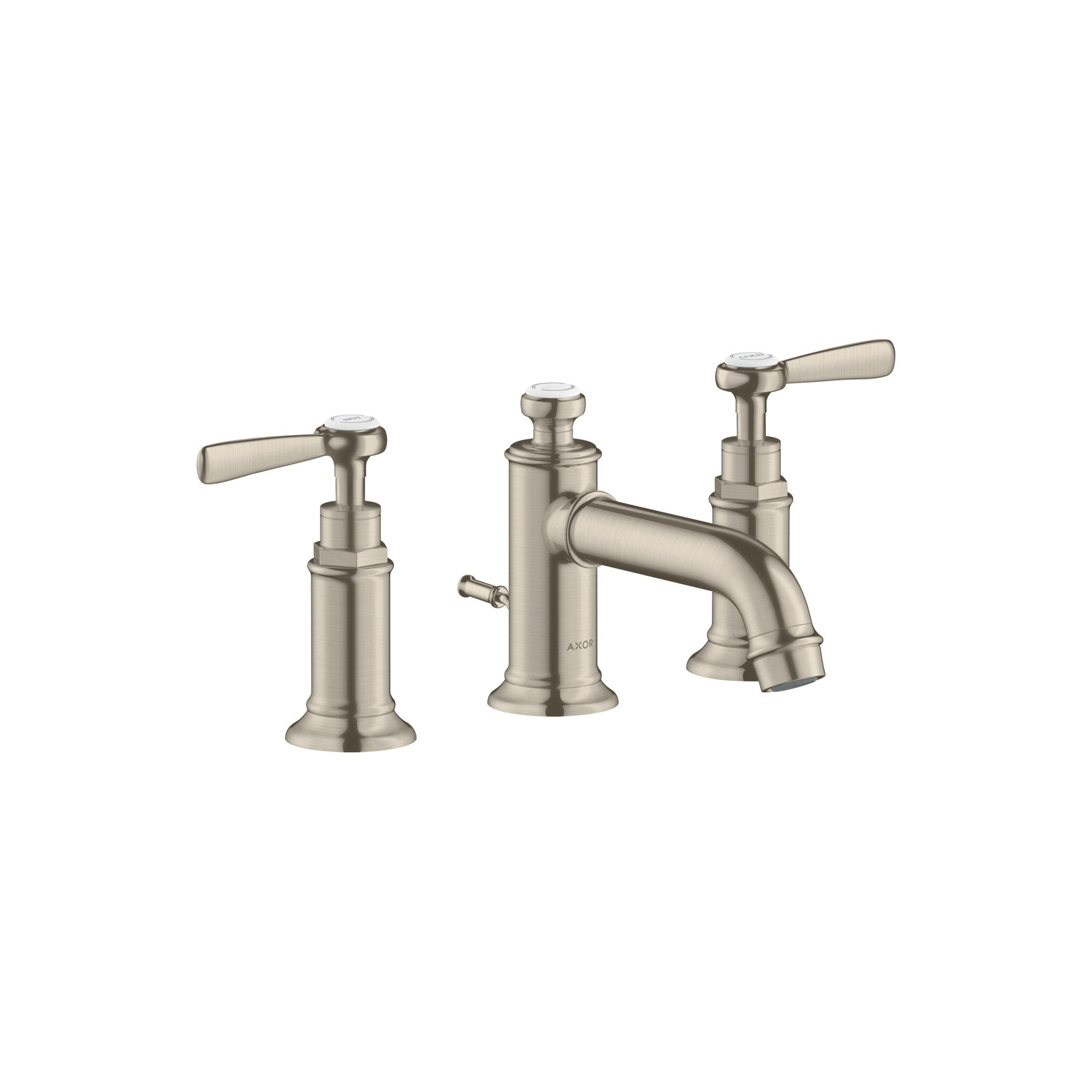 Axor Montreux 3 Delikli Lavabo Bataryası Gider Seti,Çubuk Volan Mat Nikel 16535820