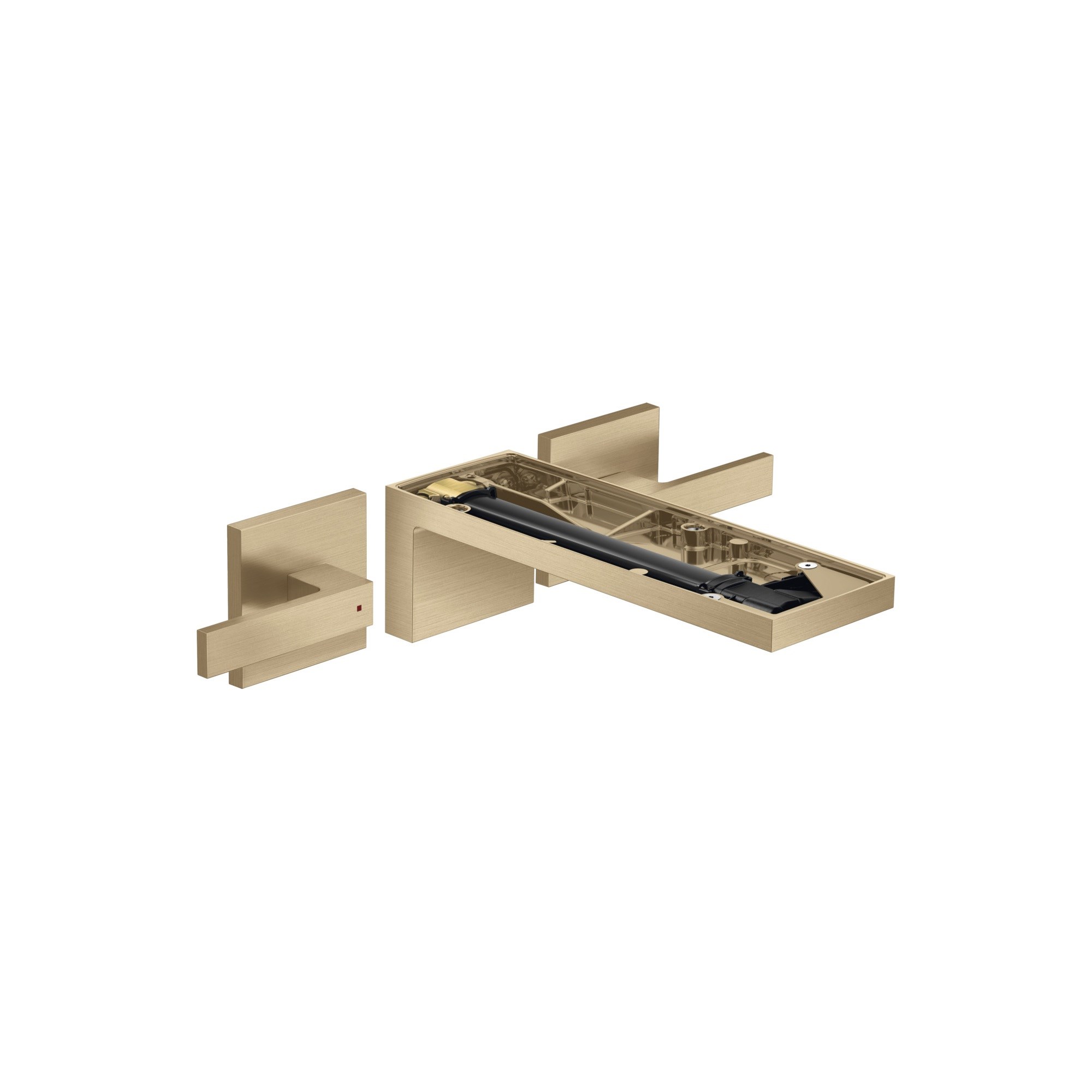 Axor MyEdition 3-delikli lavabo bataryası ankastre duvara monte 221 mm gaga ile plakasız 47082140
