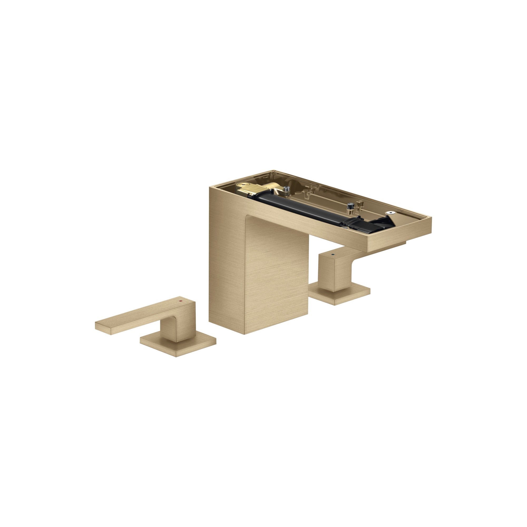 Axor MyEdition 3-delikli lavabo bataryası 110 bas-aç gider seti ile plakasız 47072140