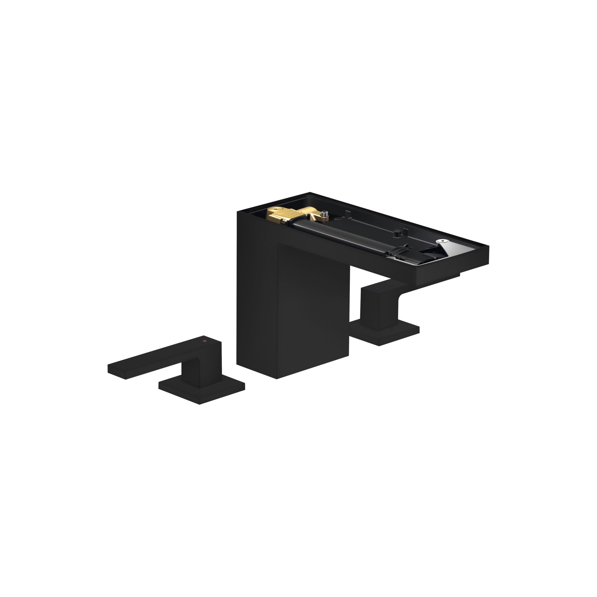 Axor MyEdition 3-delikli lavabo bataryası 110 bas-aç gider seti ile plakasız 47072670