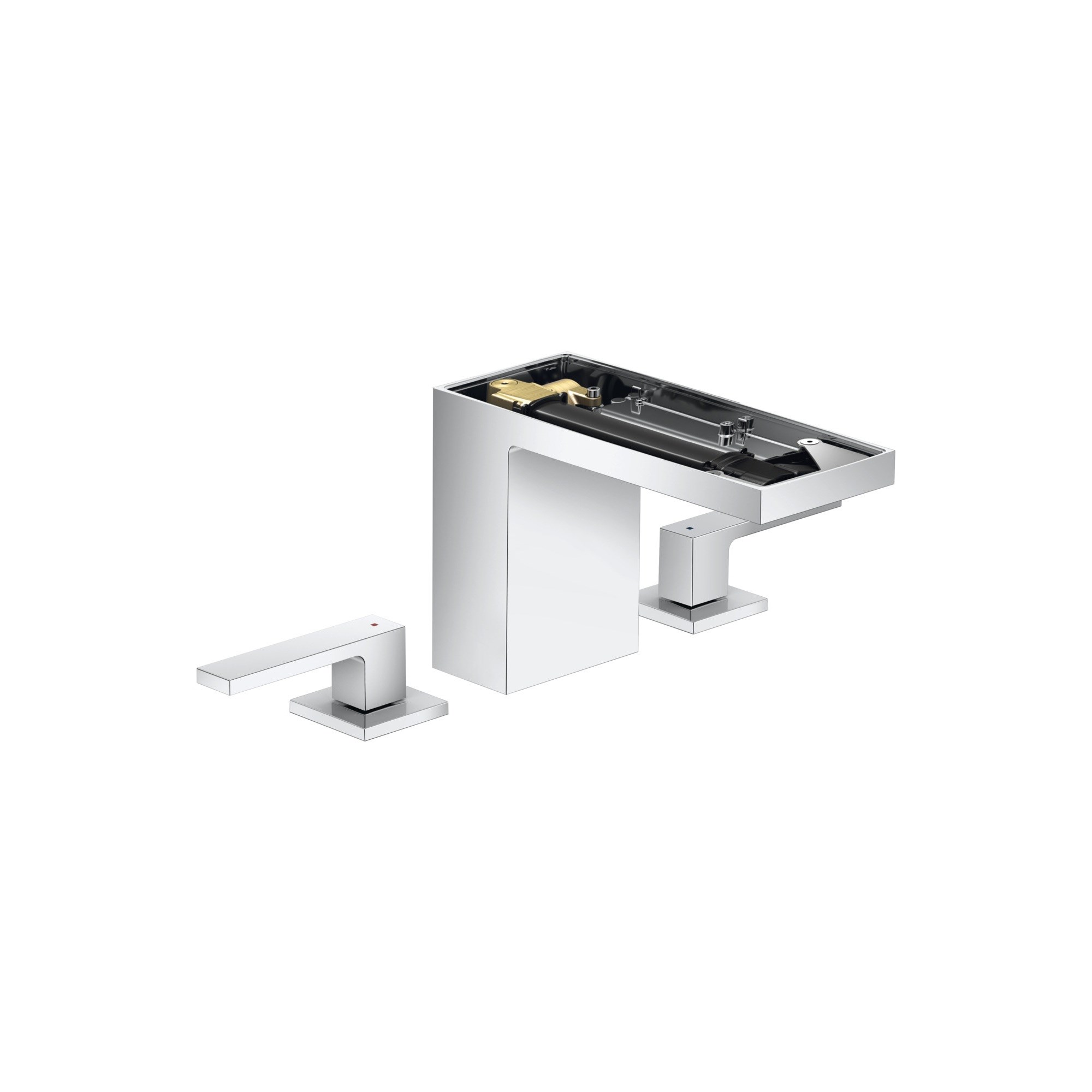 Axor MyEdition 3-delikli lavabo bataryası 110 bas-aç gider seti ile plakasız 47072000