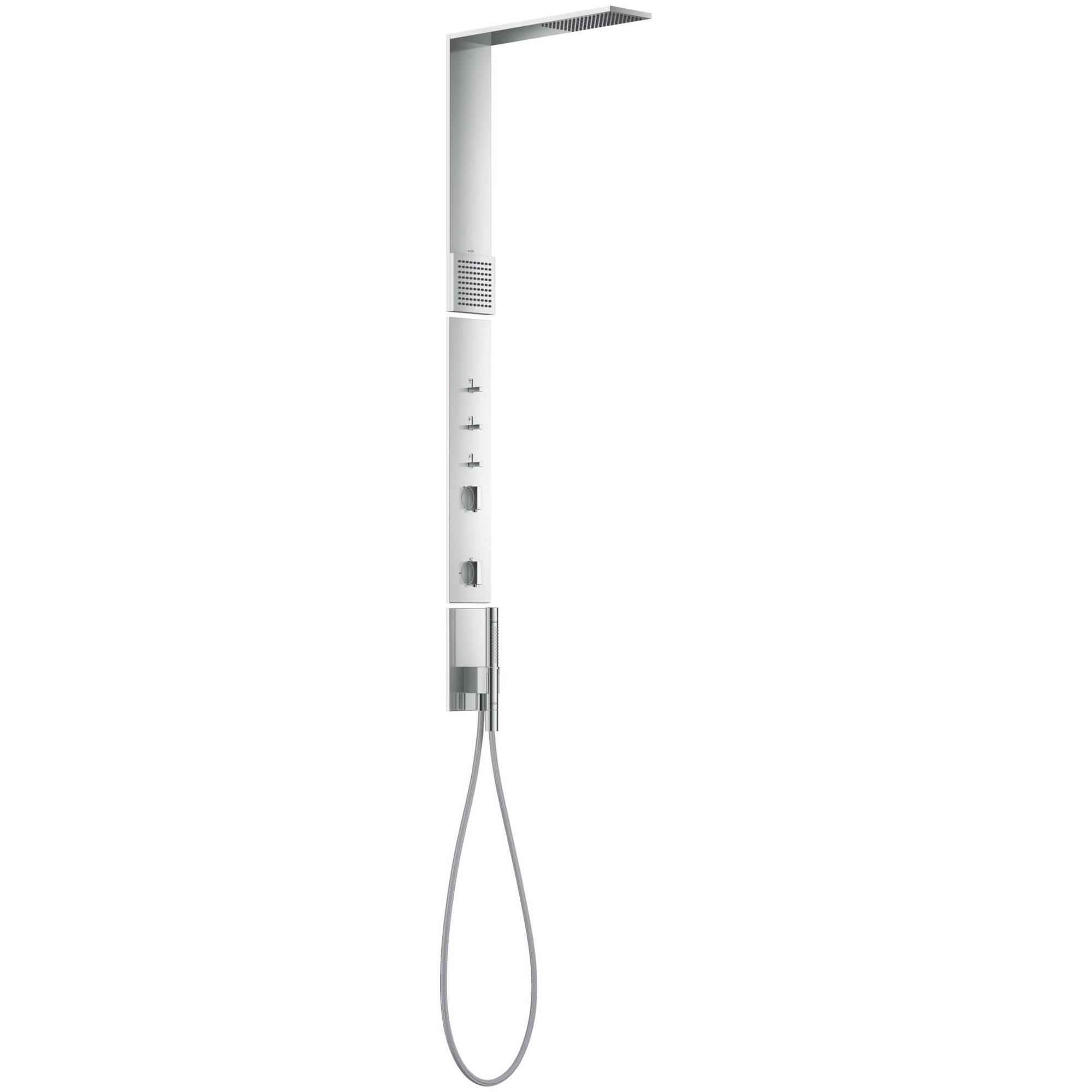 Axor ShowerComposition Duş Paneli termostat, tepe duşu 110/220 1 Jet ve omuz duşu ile 12595000
