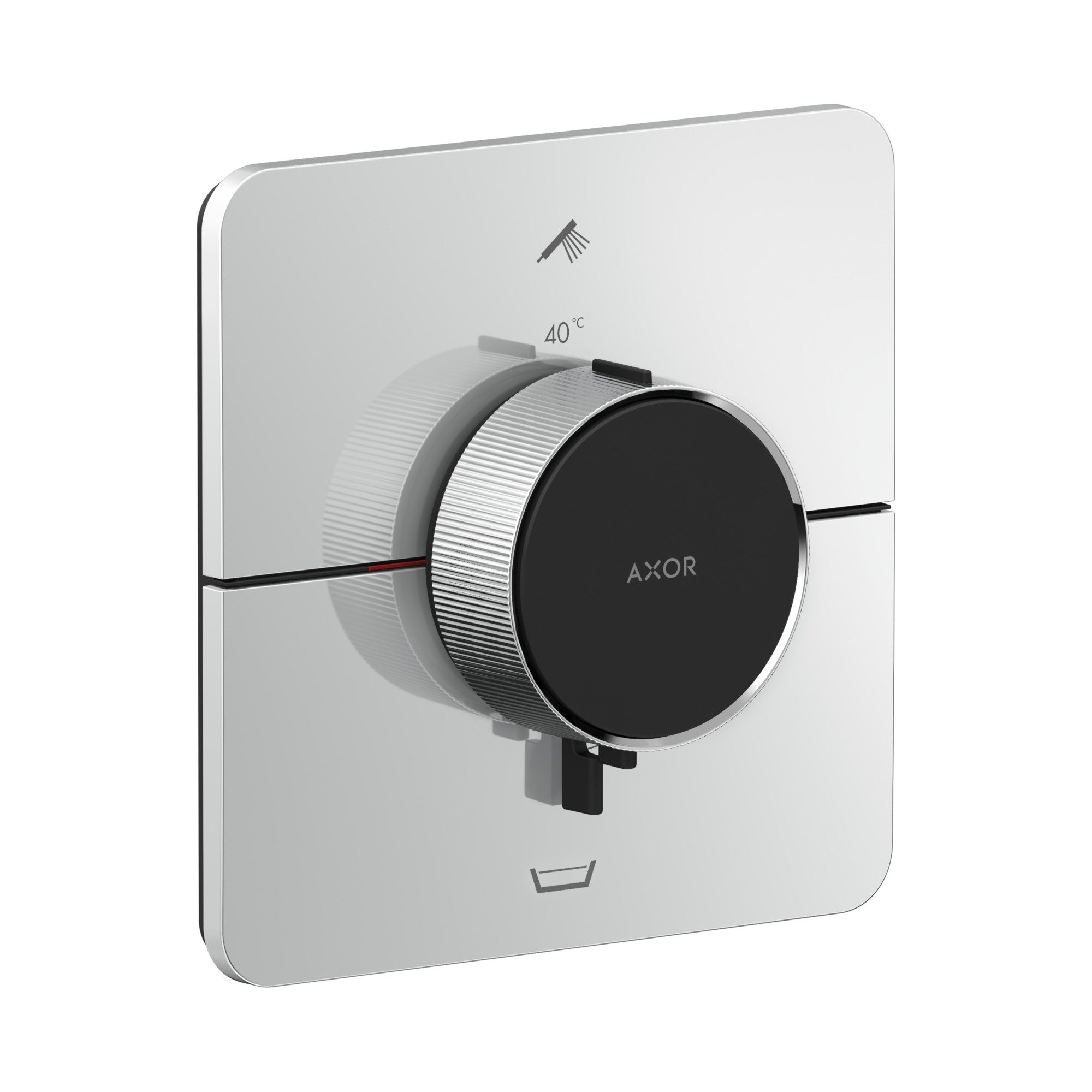 Axor ShowerSelect ID Termostat ankastre montaj softsquare 2 çıkış entegre güvenlik kombinasyonu EN1717 ile 36755000