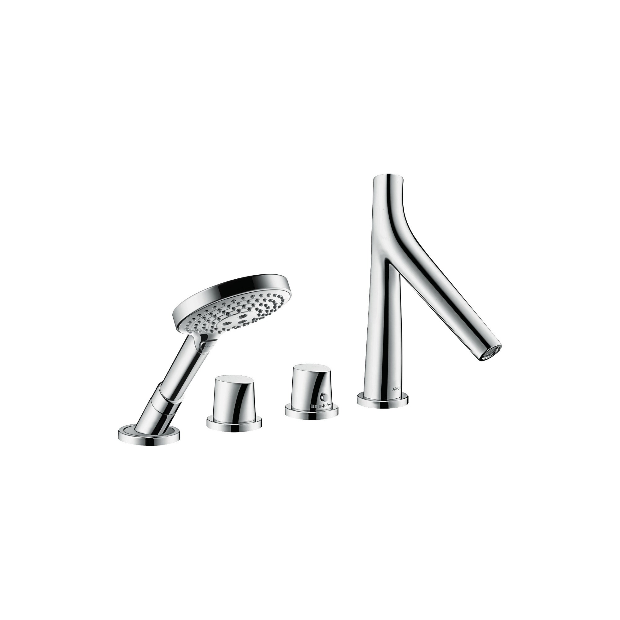 Axor Starck Organic 4 Delikli set üs.Termostatik Banyo Bataryası Krom 12426000