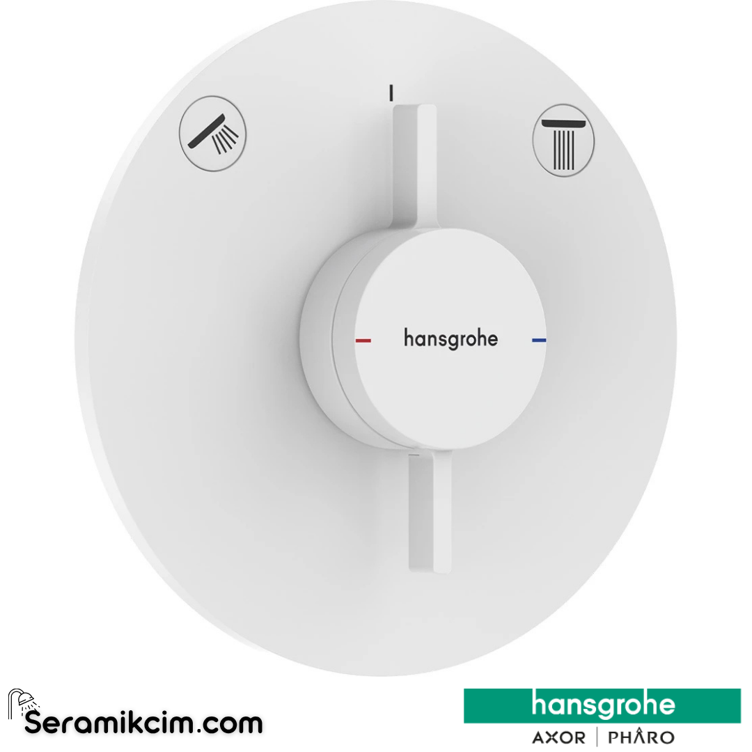Hansgrohe Duoturn S Ankastre Batarya Bataryası 2 Çıkış Mat Beyaz 75418700