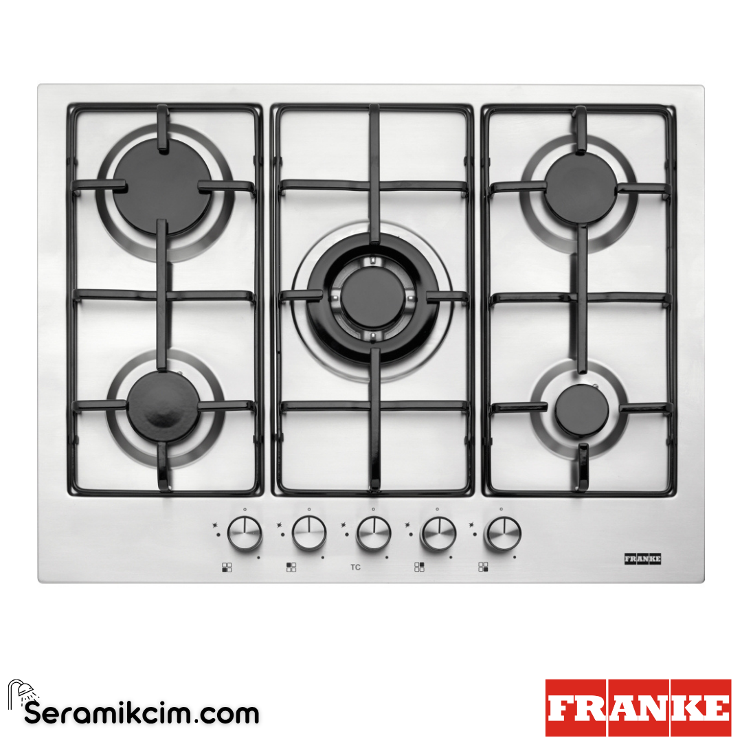 Franke Smart Linear FHNL 705 4G TC XS E Tezgahüstü 5 Gözlü 680x510mm Gazlı Ocak Inox 106.0489.672