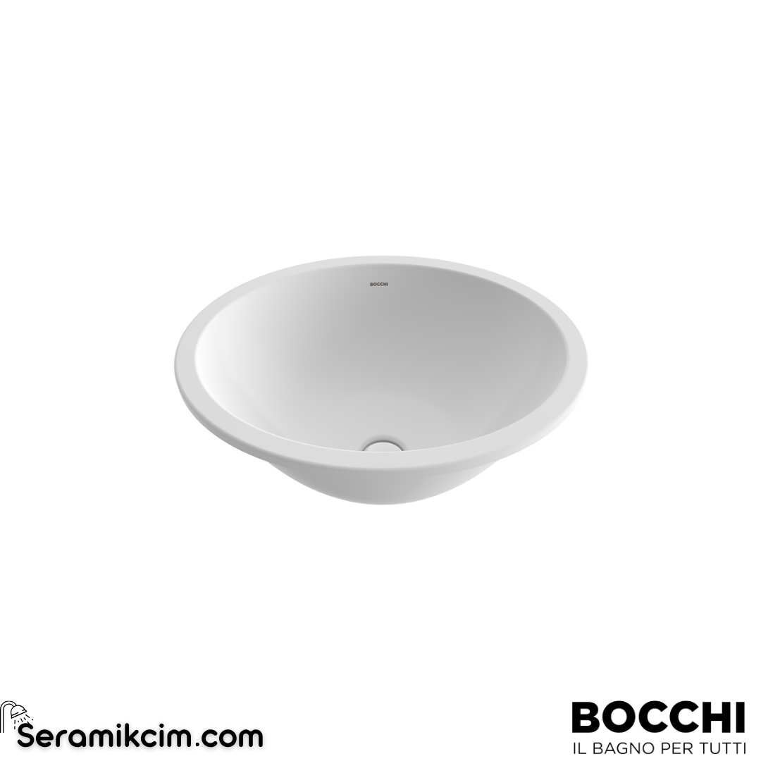 Bocchi Parma Tezgah Altı Lavabo 56Cm Parlak Beyaz 1384-001-0125