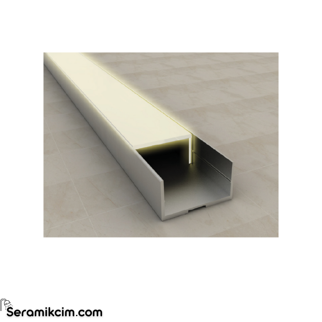 Borden 20mm Alüminyum Seramik Arası Led Profili 300cm Pres
