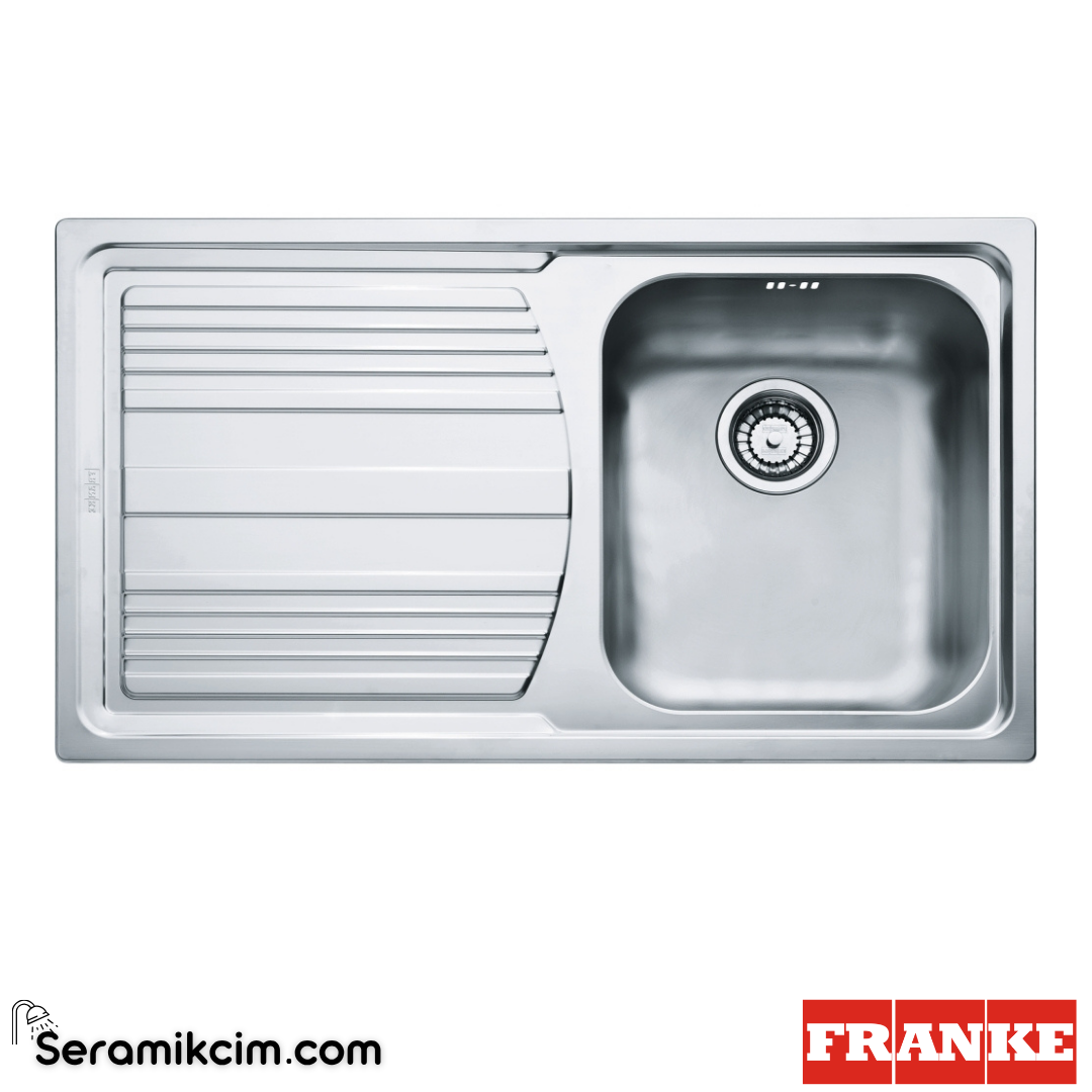Franke Logicaline LLX 611 SOL Tezgahüstü 1 Gözlü Sol Damlalıklı 860x500mm Paslanmaz Çelik Eviye İnox 101.0656.155