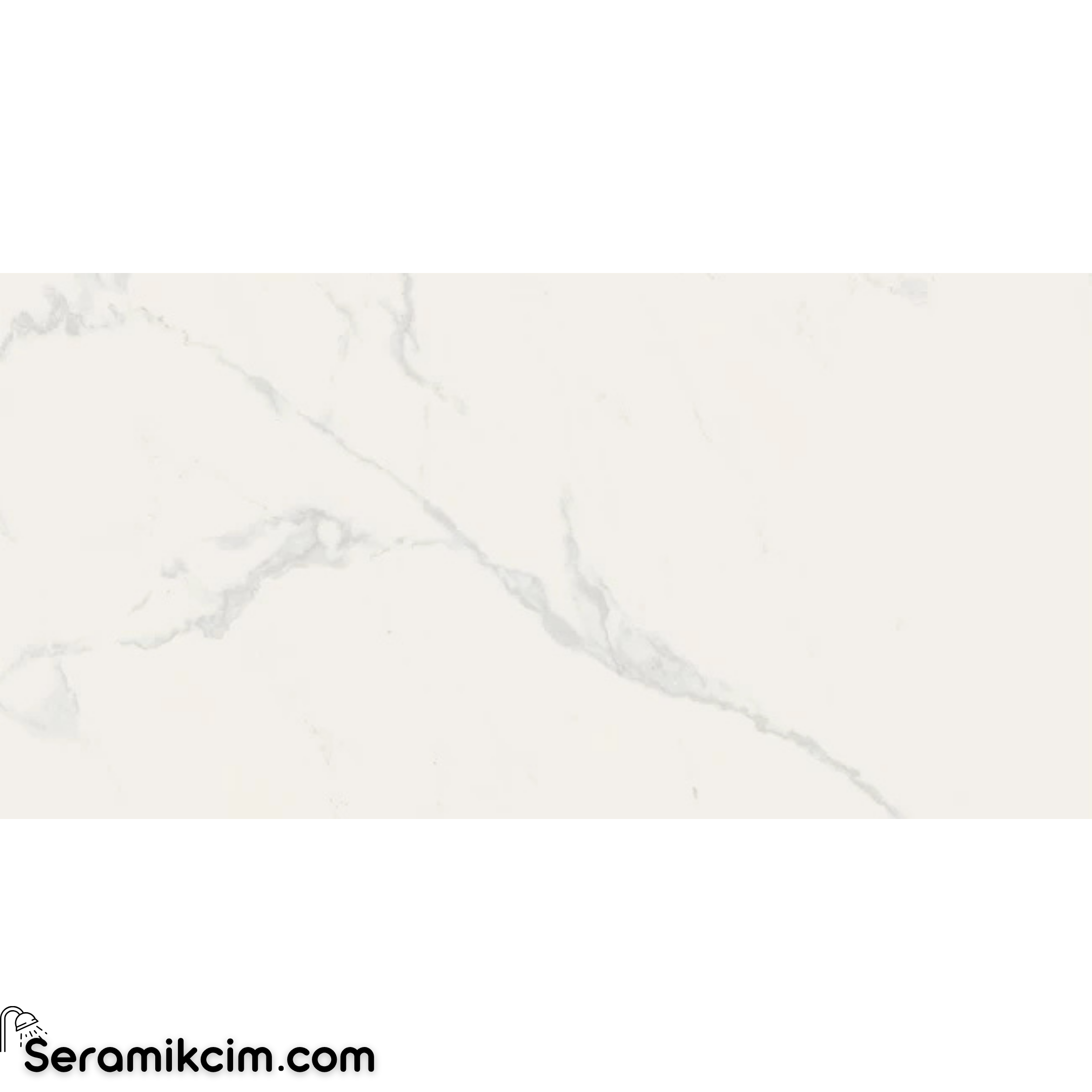 Çanakkale Seramik Fon-8025 Line Calacatta Beyaz 30X60