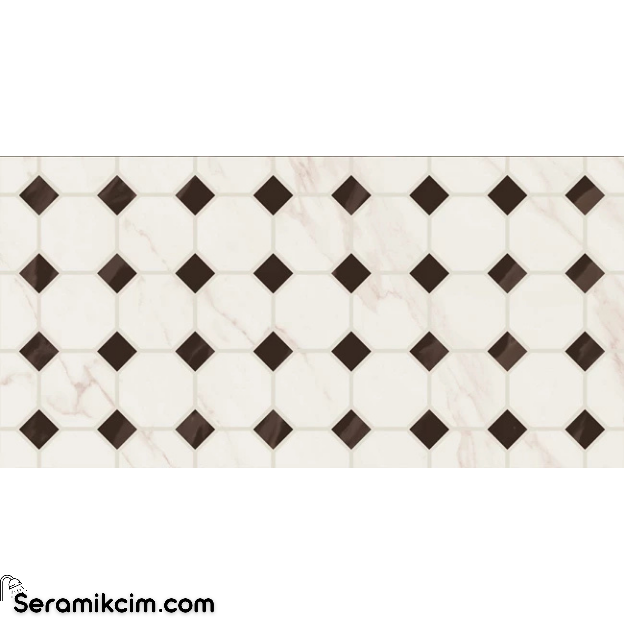 Çanakkale Seramik Fon-8029 Line Calacatta Krem Dekor 30X60