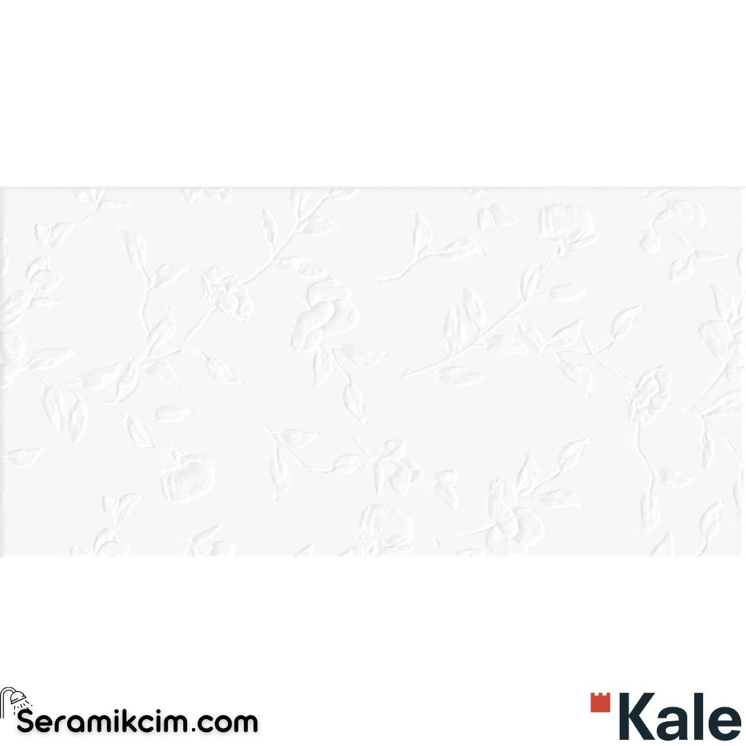 Çanakkale Seramik Rm-8774 Peony Beyaz Çiçek Dekor 30X60