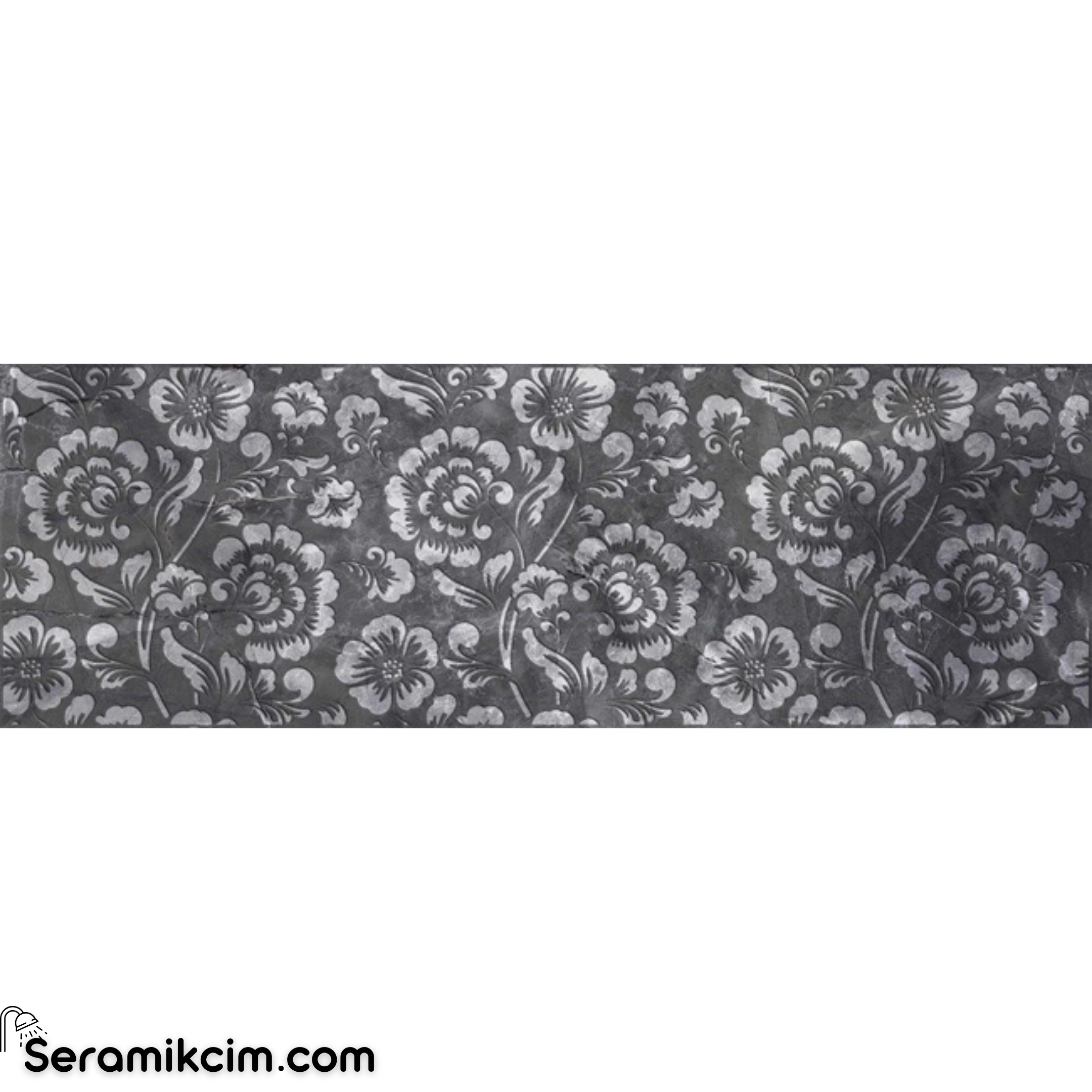 Çanakkale Seramik Rp-6037R Asteya Antrasit Dekor 40X120 R