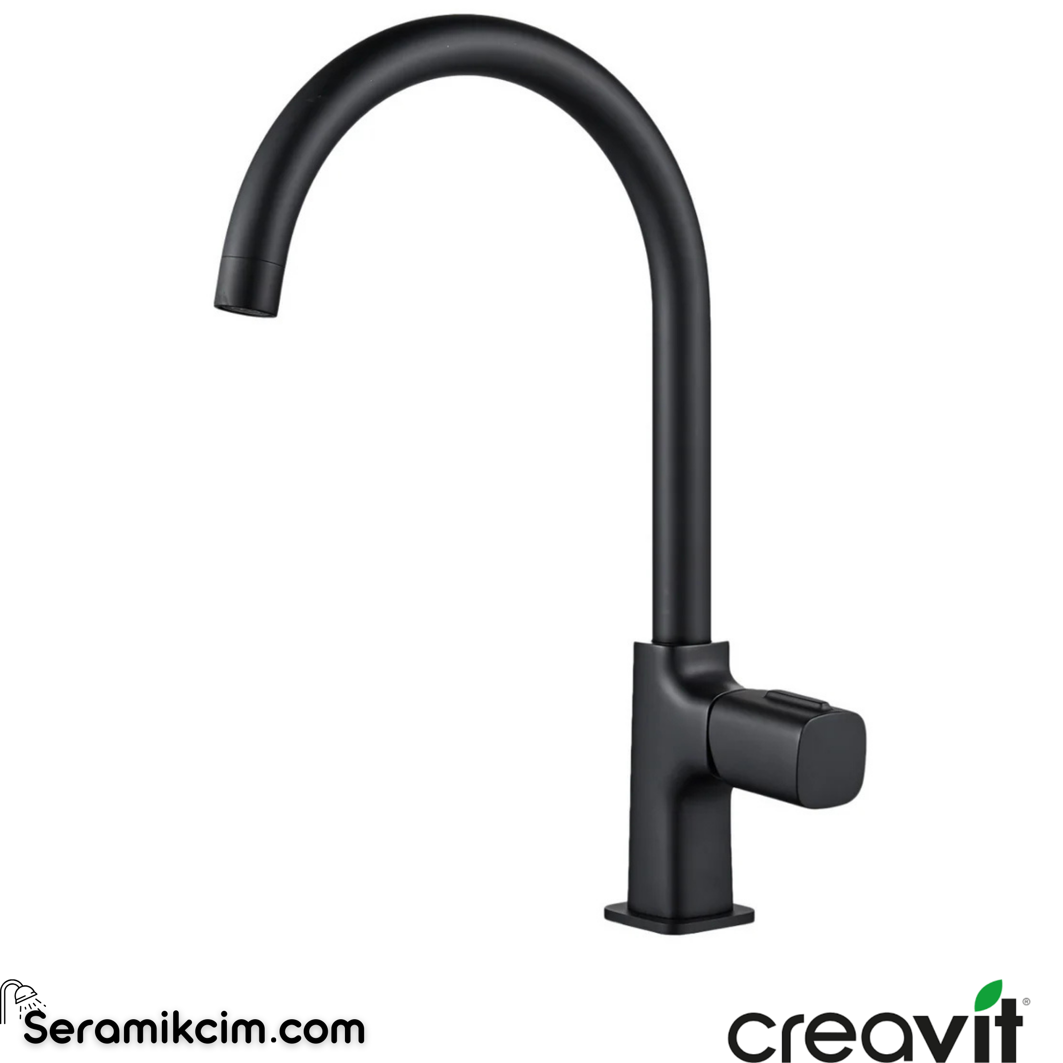 Creavit Alfa Mutfak Armatürü Mat Siyah BT.AL8500S