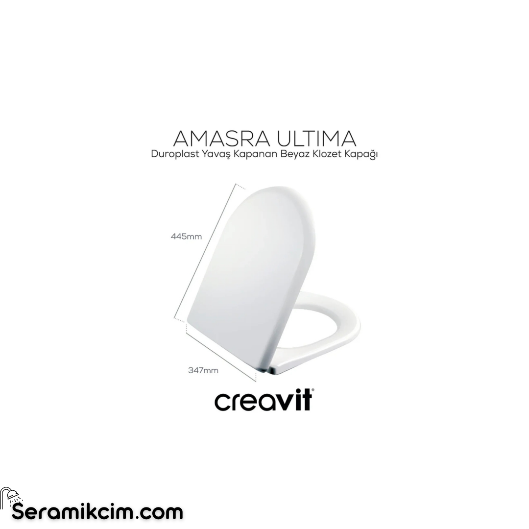 Creavit Amasra Ultima DP.YK. Beyaz Klozet Kapağı KC0103.03.0000E