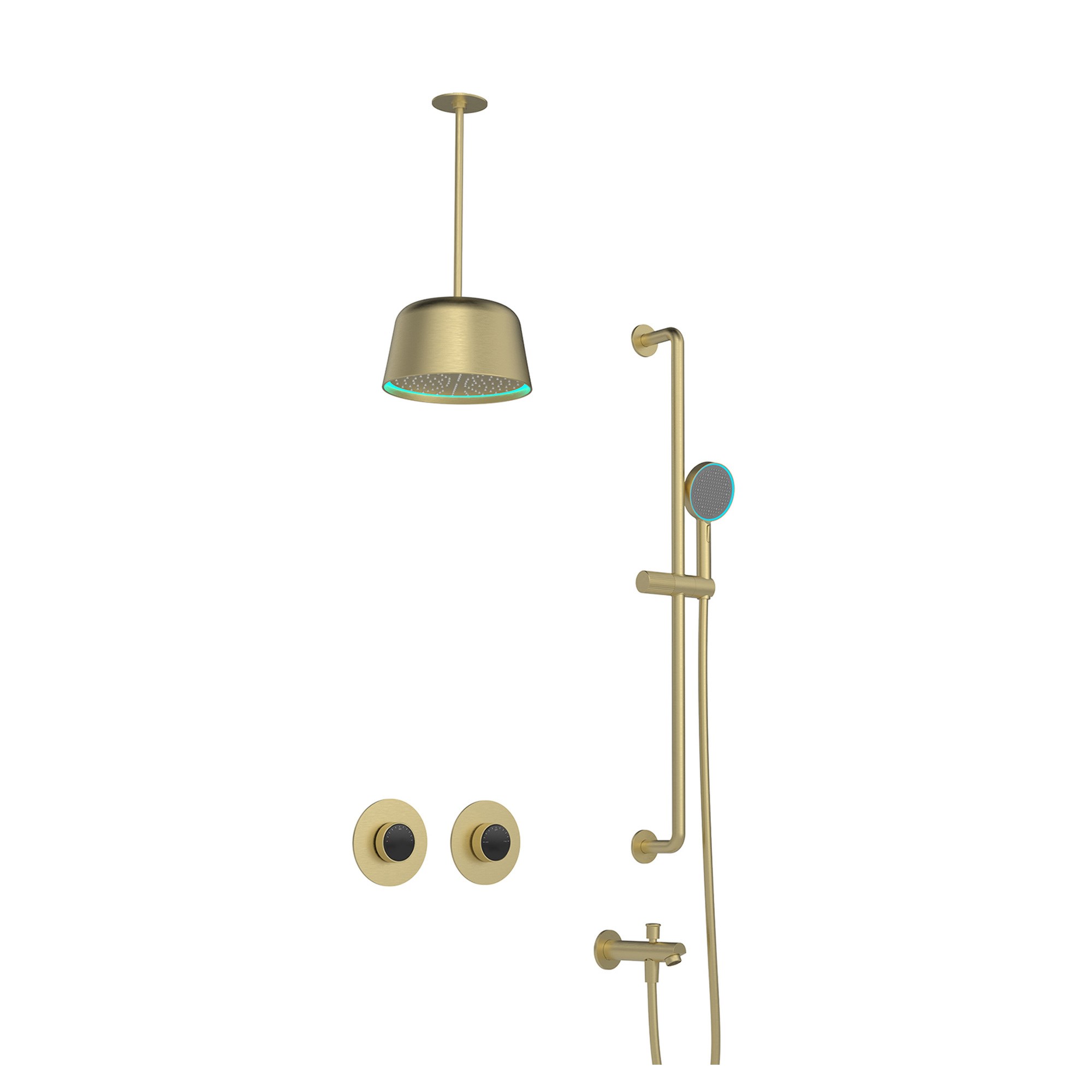 Creavit Ankastre duş sistemi brush gold (tavandan) DS.RCL2000