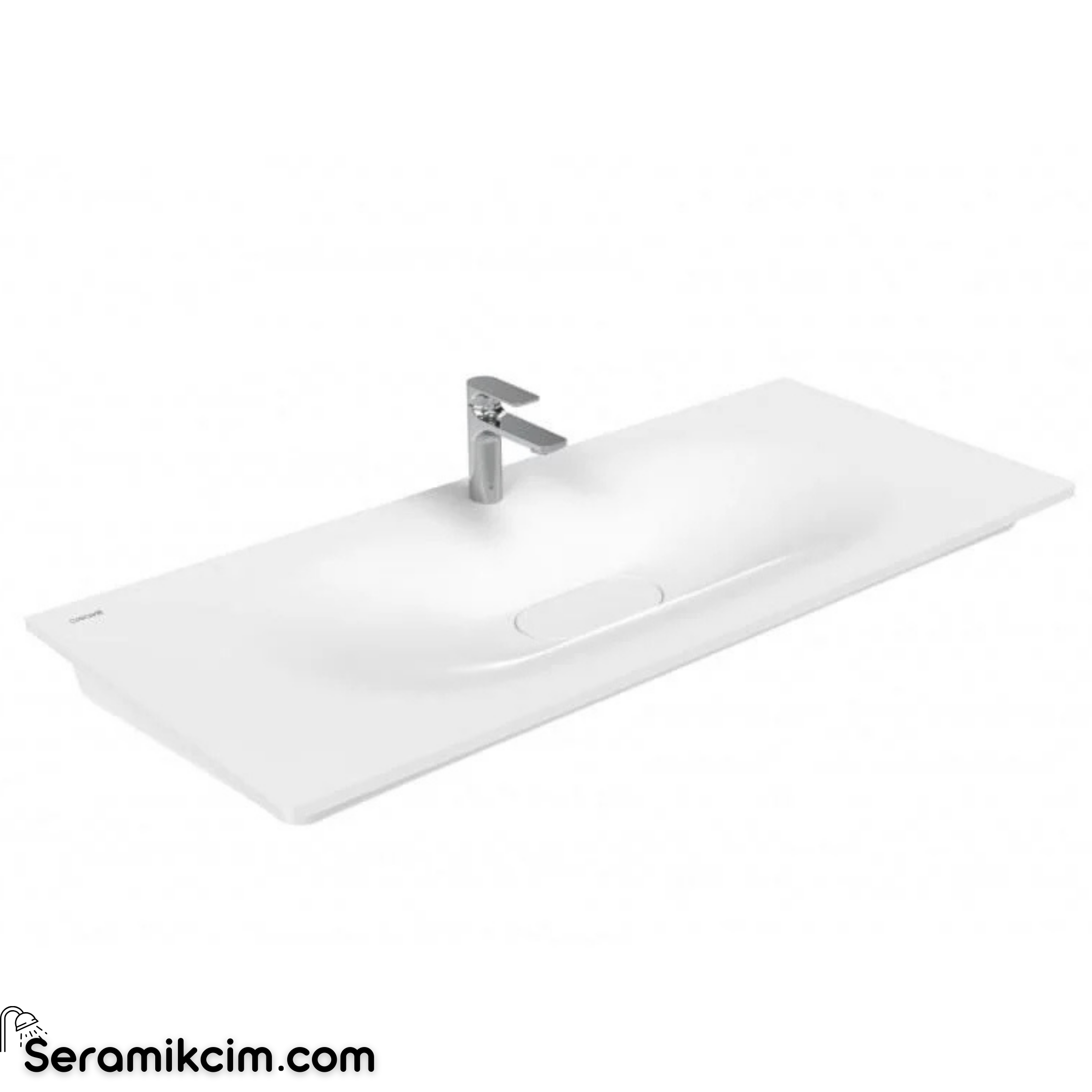 Creavit Drop Etajerli Lavabo Delikli 120cm Extra Beyaz DP120-00CB00E-0000