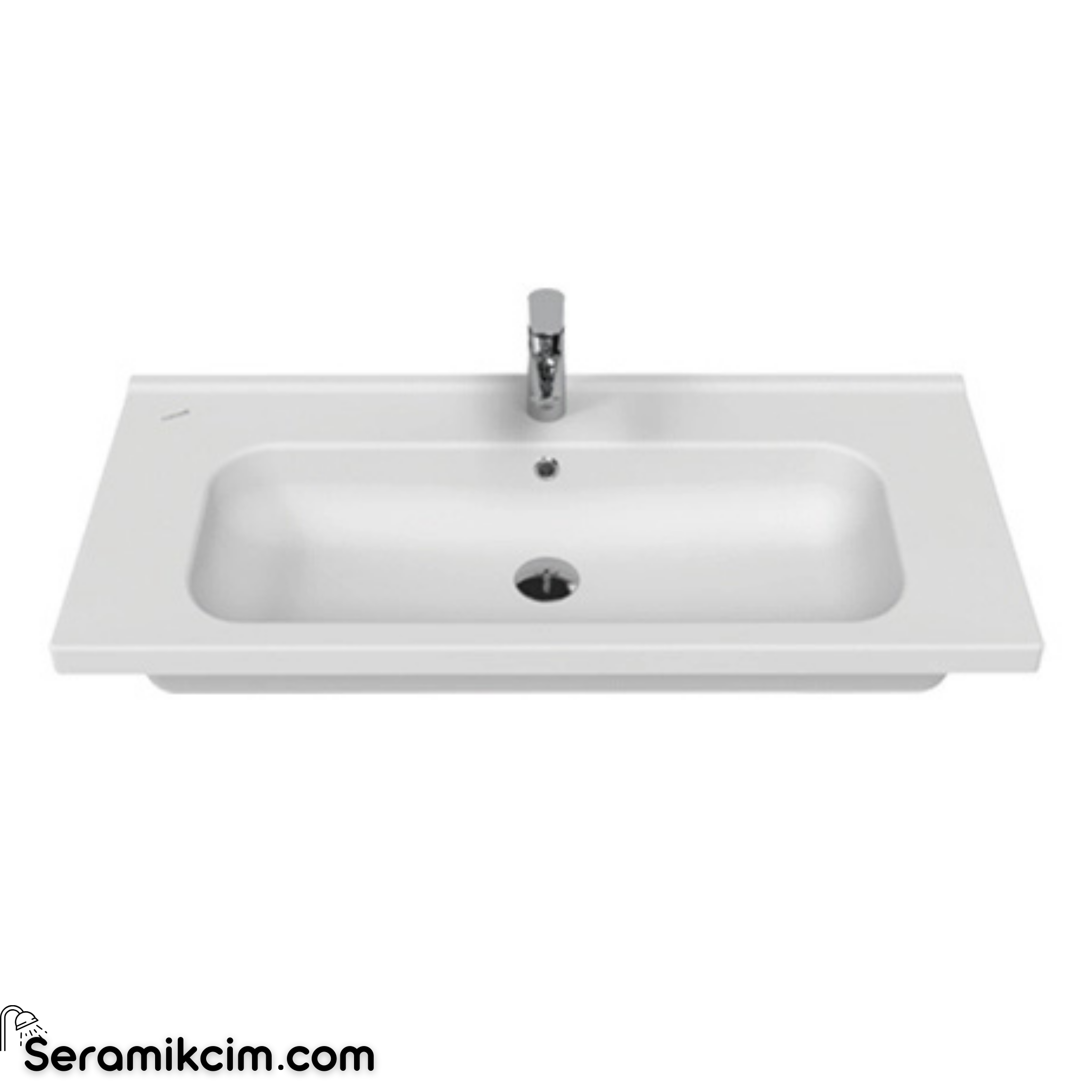 Creavit İdeal Etajerli Lavabo 100cm Taşma Delikli .Extra Beyaz ID100-00CB00E-0000