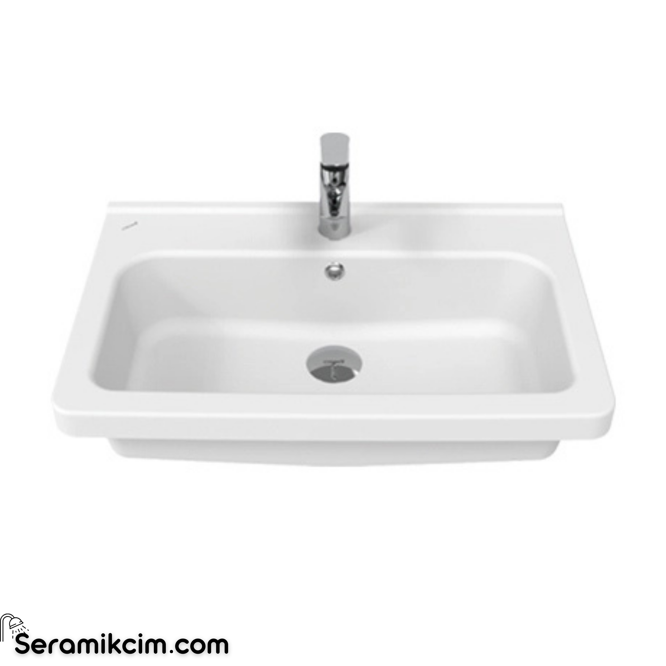 Creavit İpek Etajerli Lavabo 80 cm Extra Beyaz IP080-00CB00E-0000