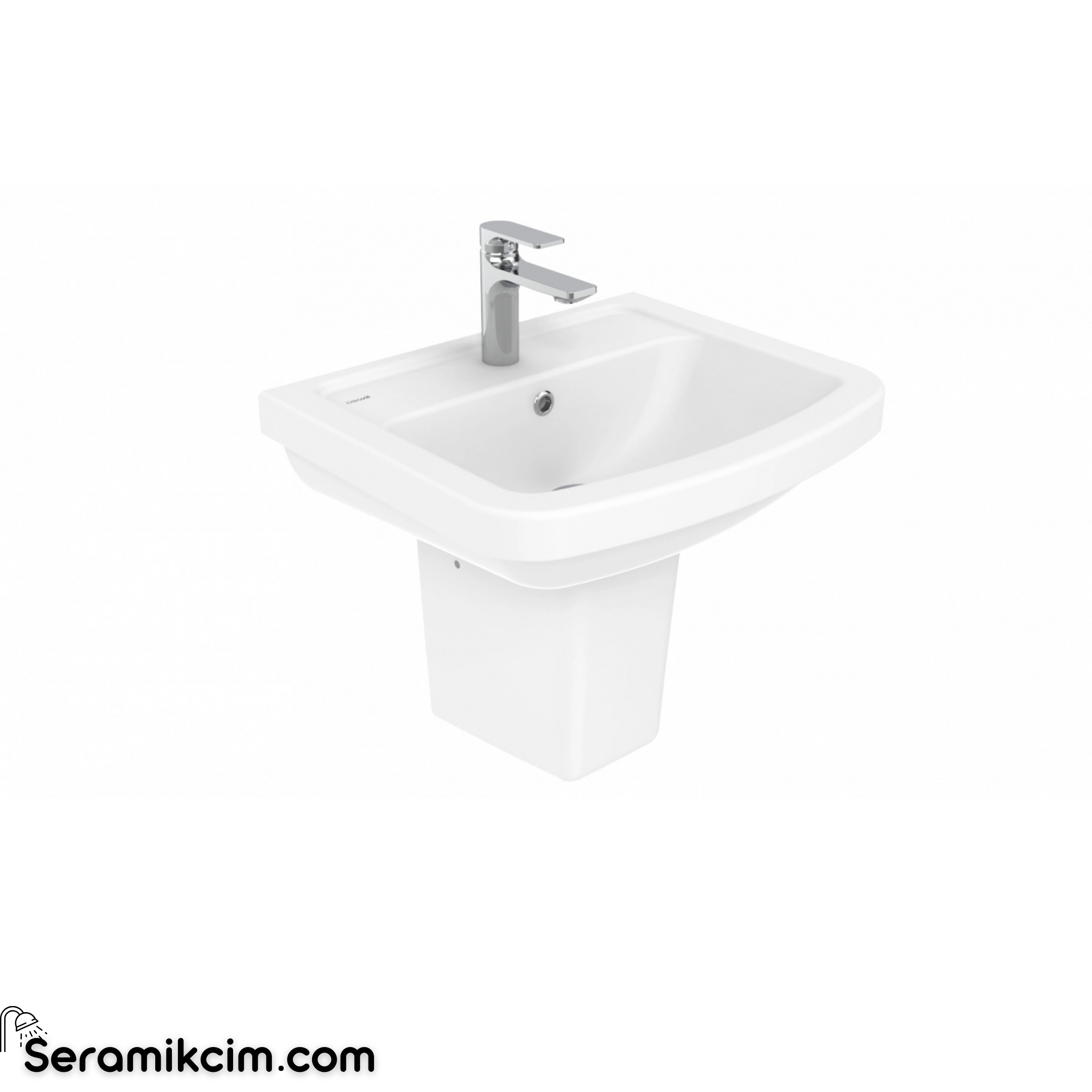 Creavit Key Köşeli Lavabo 45x55 cm Extra Beyaz KY055-00CB00E-0000